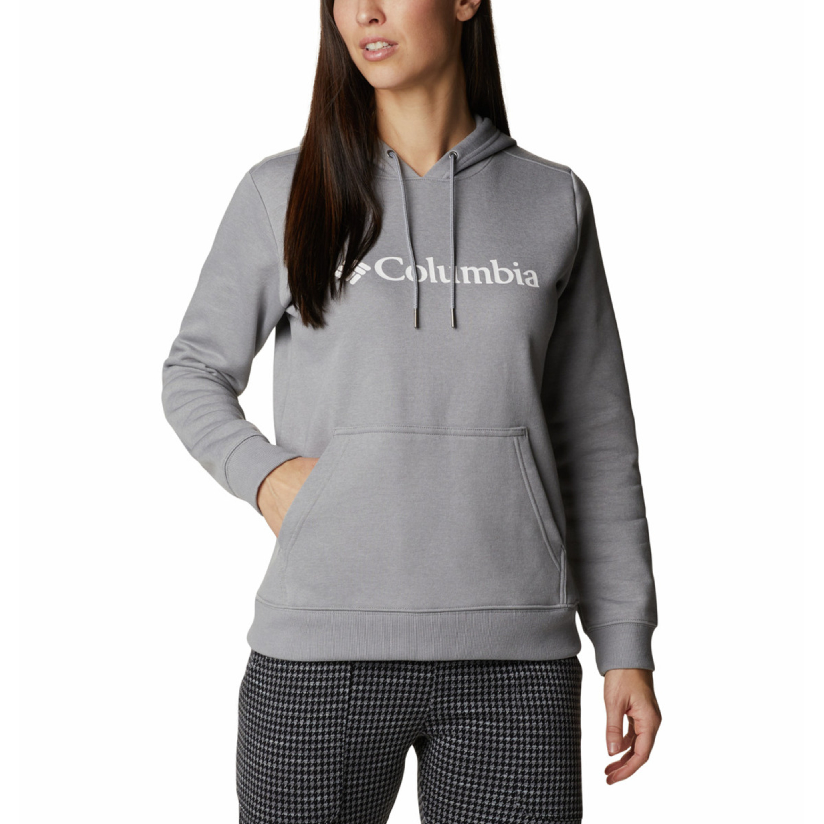 Sweatshirt Com Capuz Columbia Logo - gris - 
