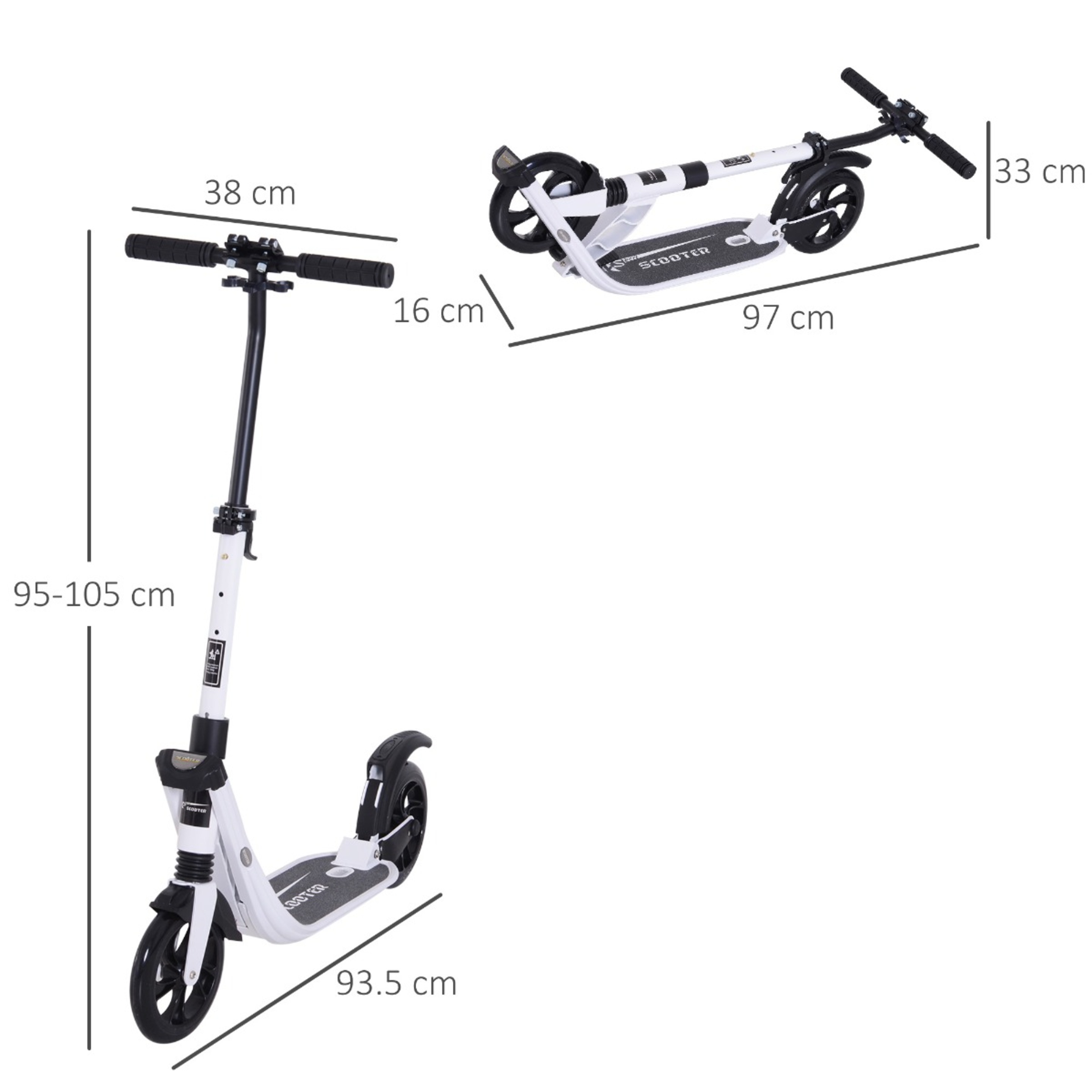 Patinete Homcom Plegable