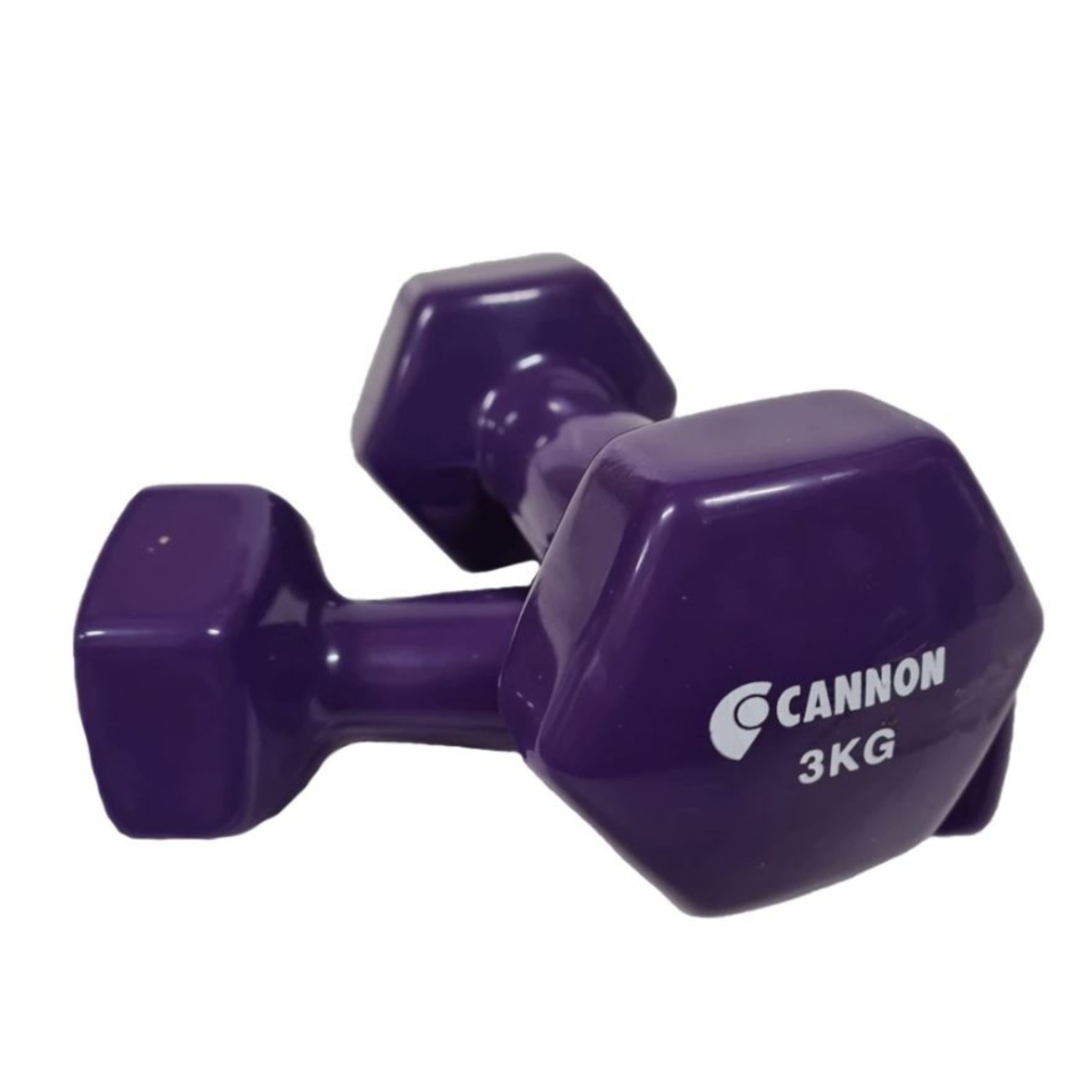 Set De 2 Pesos De Vinil 3kg Cannon - violeta - 