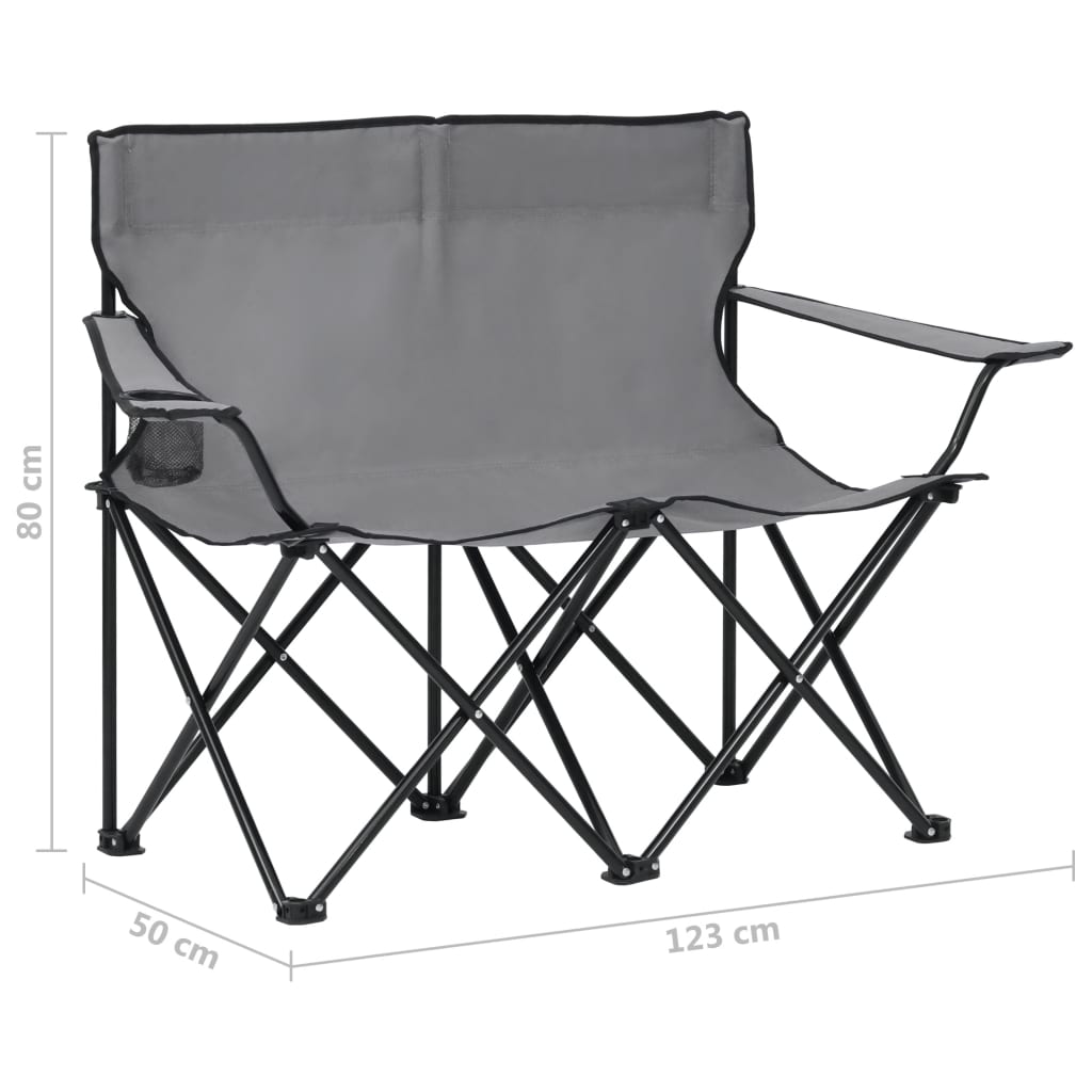 Silla De Camping Plegable De 2 Plazas