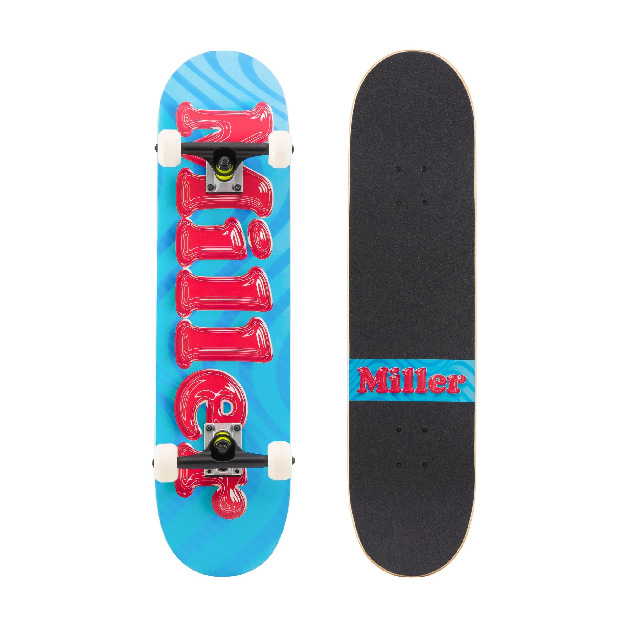 Skateboard Completo Miller Party Bordo 31,75"x8" Abec7 Rodas Creek Shr53mm