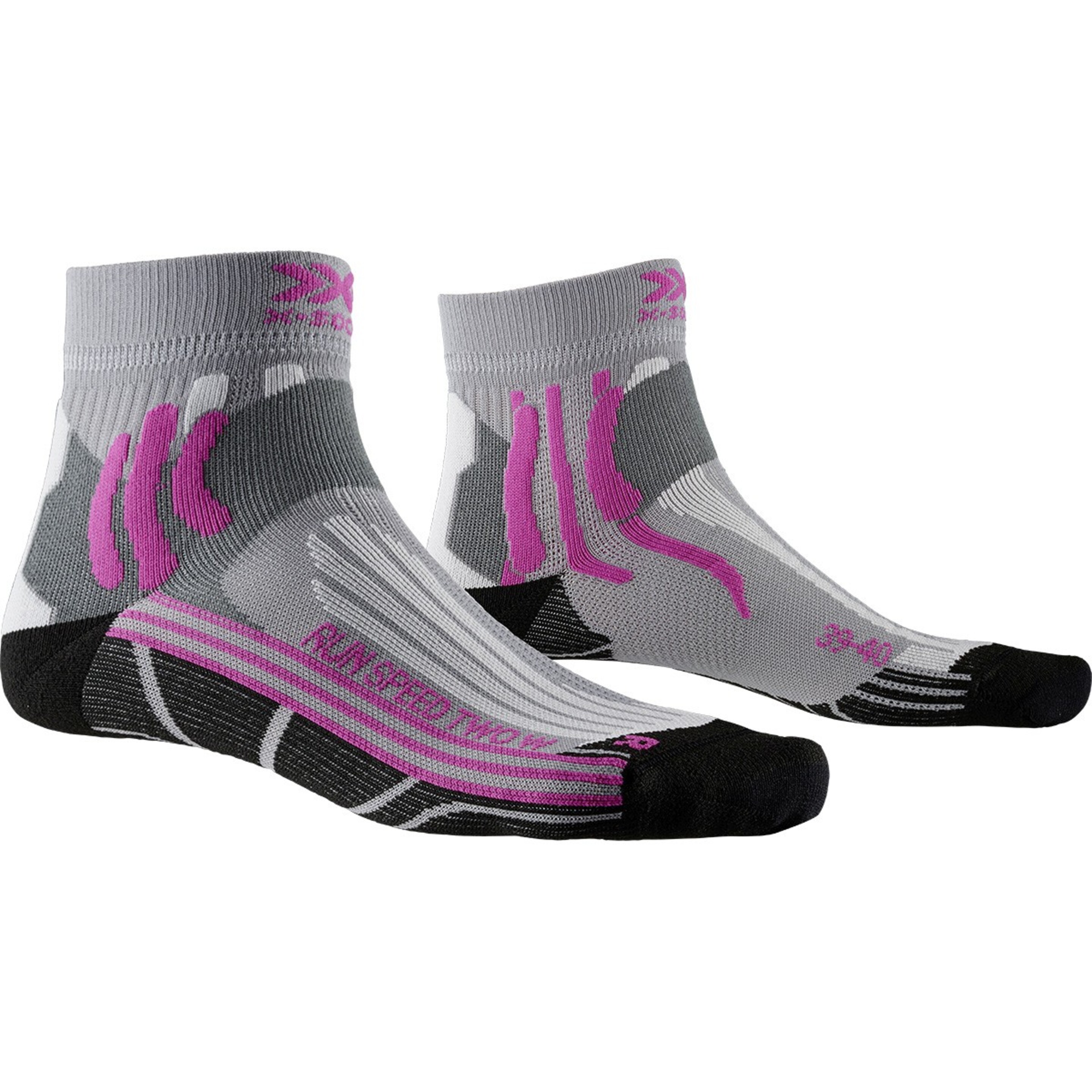 Calcetín Run Speed Two Mujer X-bionic - gris - 