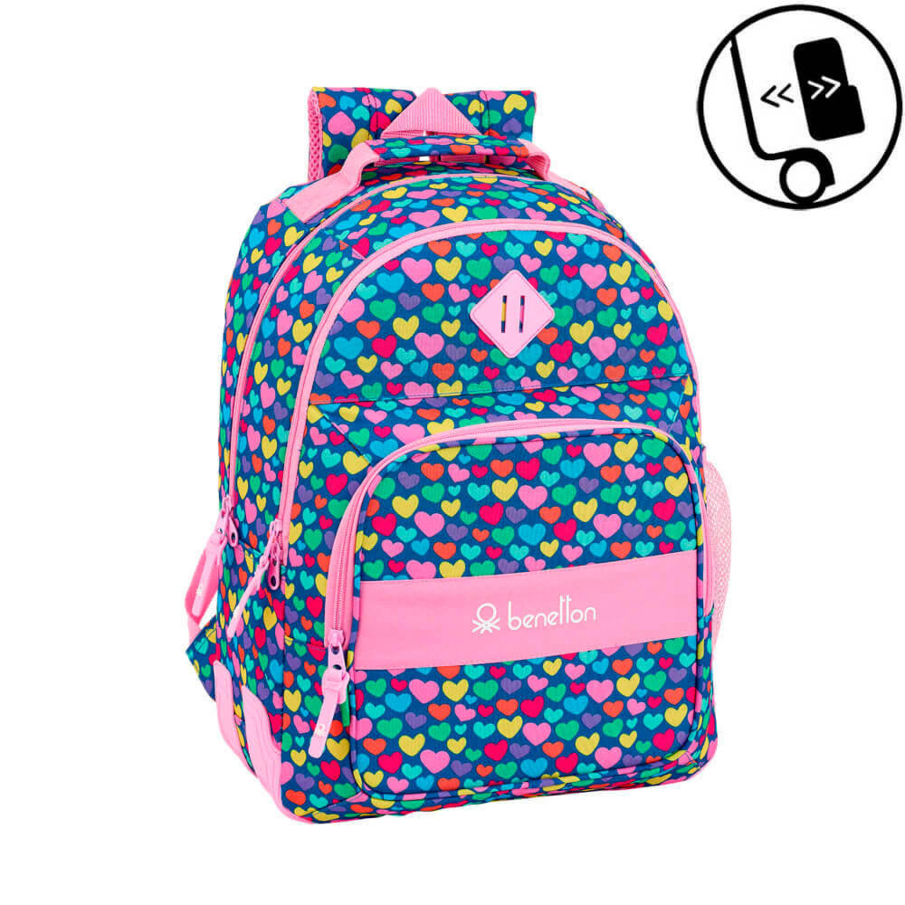 Mochila Benetton Cuore Doble Reforzada