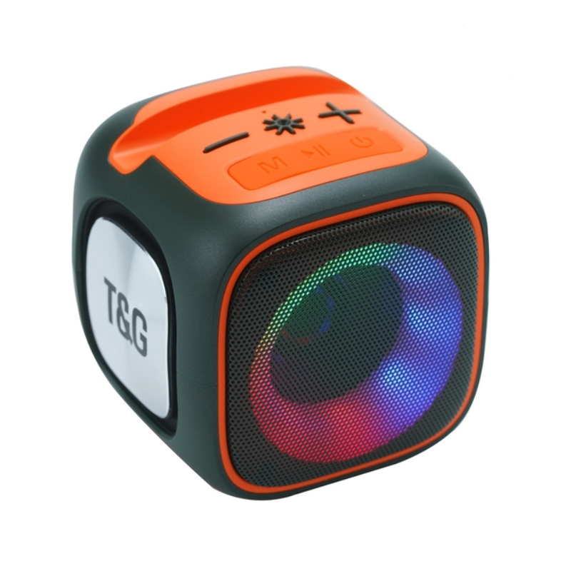 Altifalante Bluetooth Smartek Com Iluminação Rgb, Cartão Tf, Rádio Fm Laranja