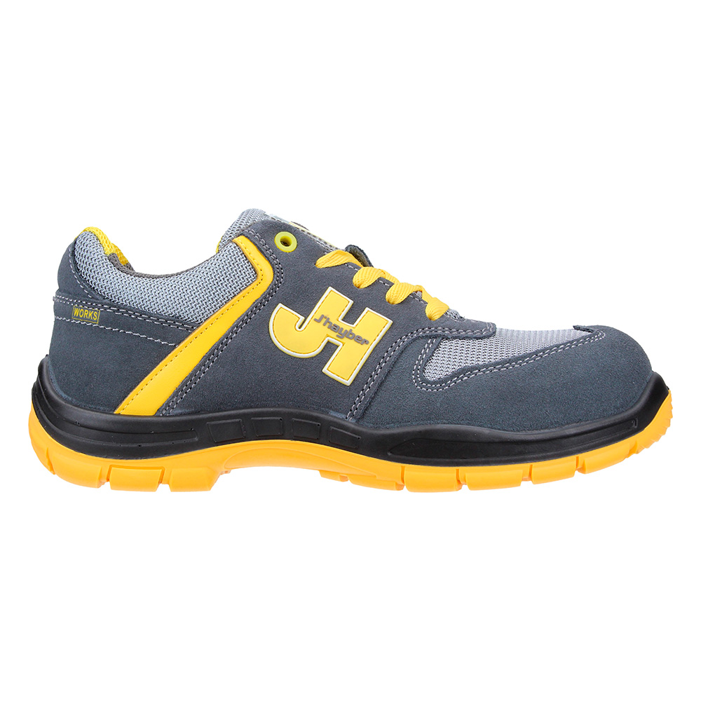 Zapato De Seguridad J'Hayber Works Style Gris - gris-amarillo - 