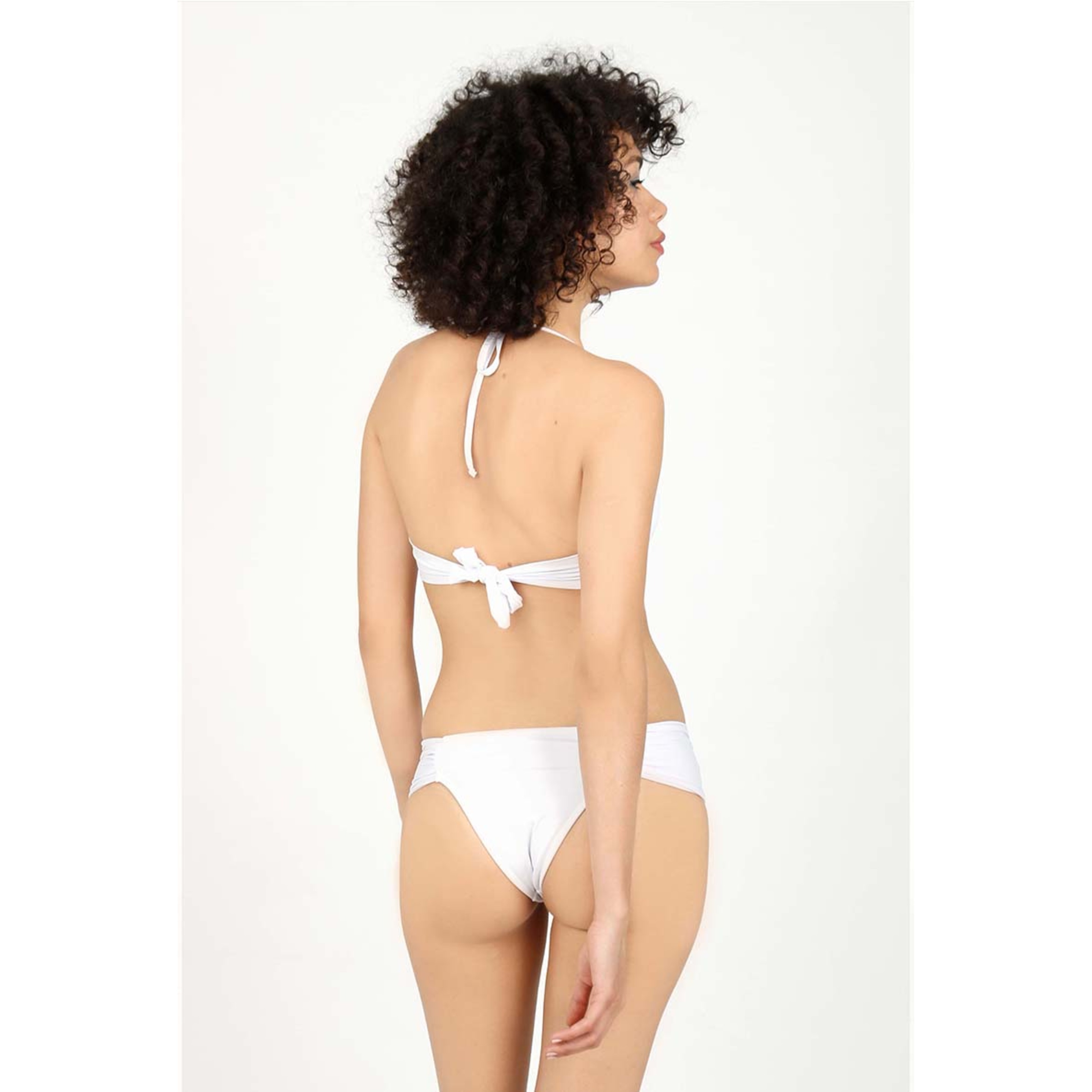 Top De Bikini Con Aro Torzado Blanco Audaz Fitness