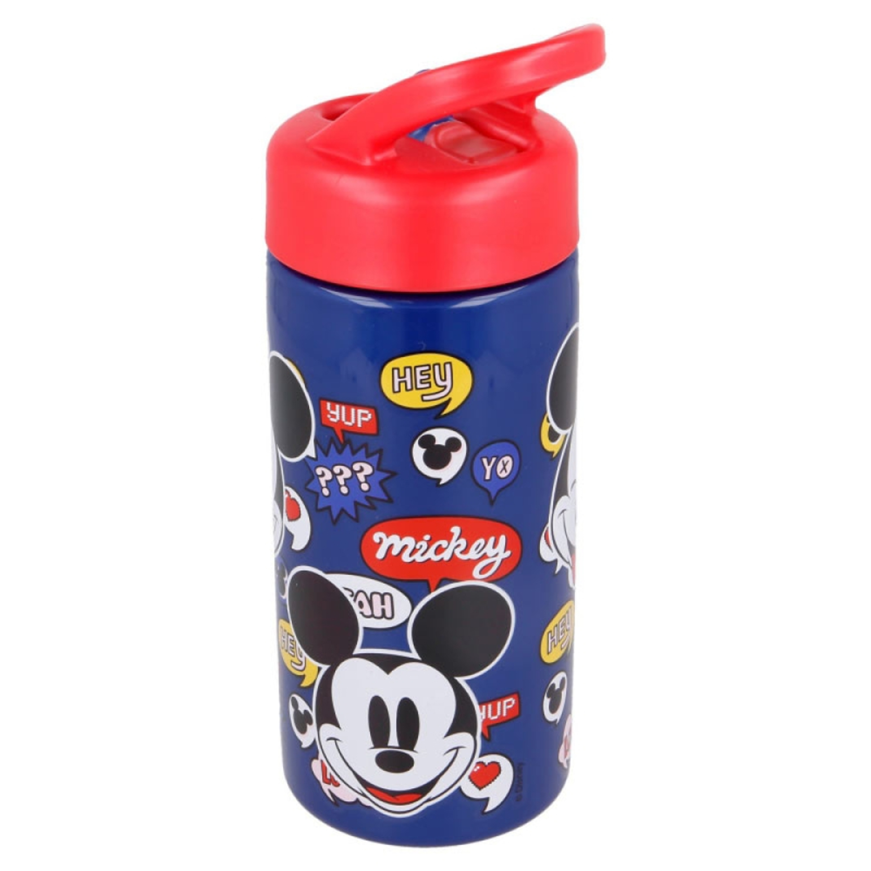 Botella Cantimplora Pajita Mickey 410 Ml - Azul/Rojo  MKP
