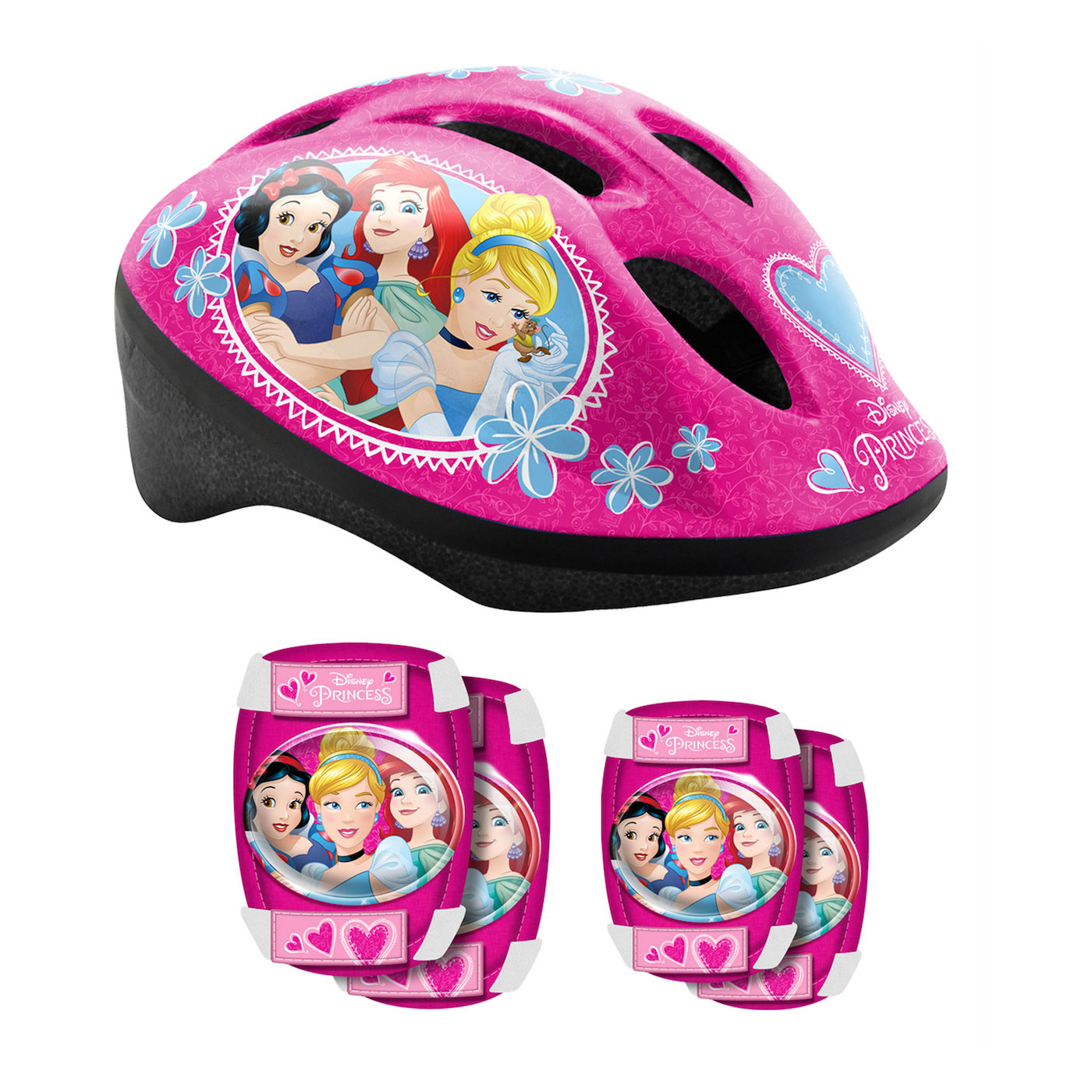 Capacete E Proteções Criança Disney Princess Tam. 53-56 Cm