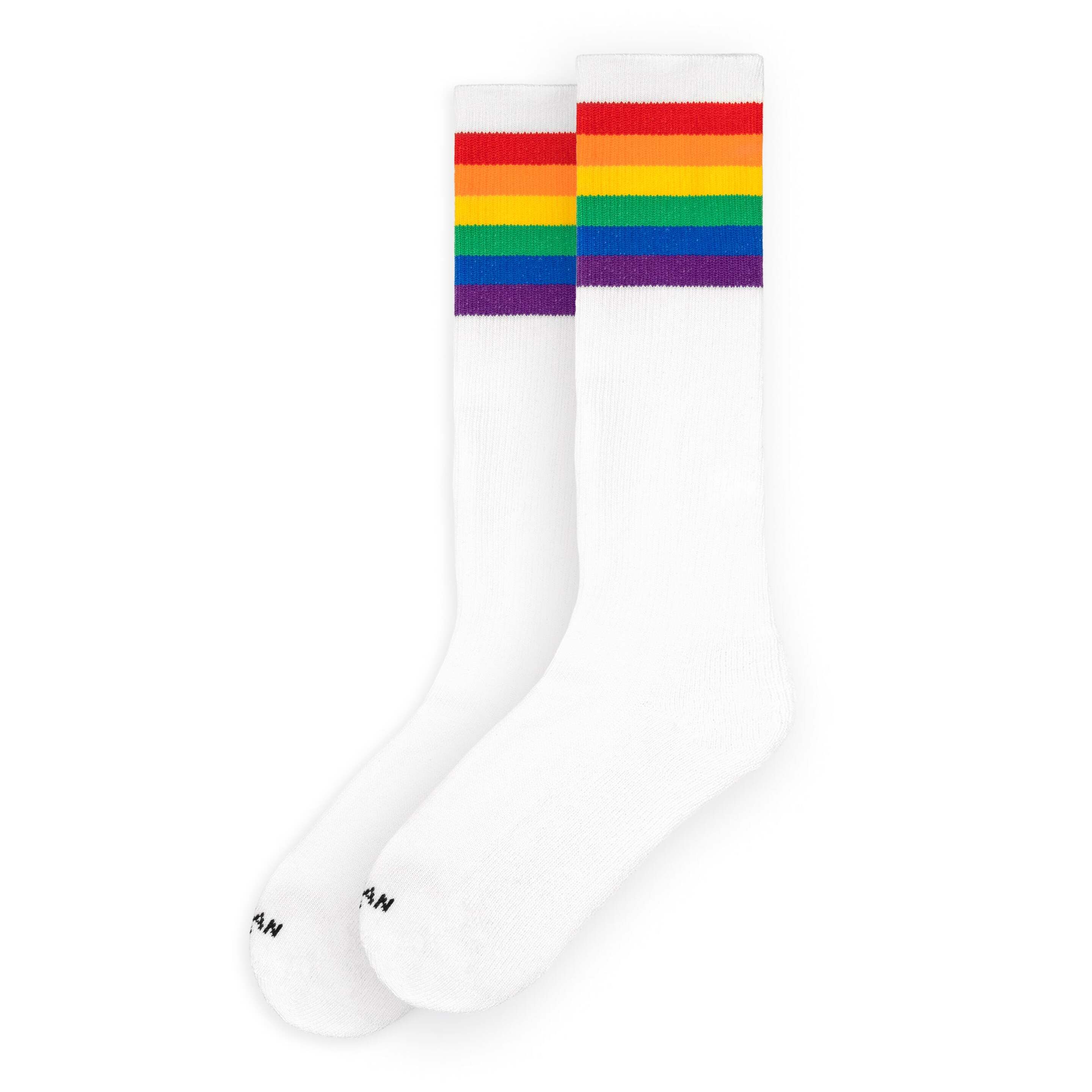 Meias American Socks Rainbow Pride Knee High - blanco - 