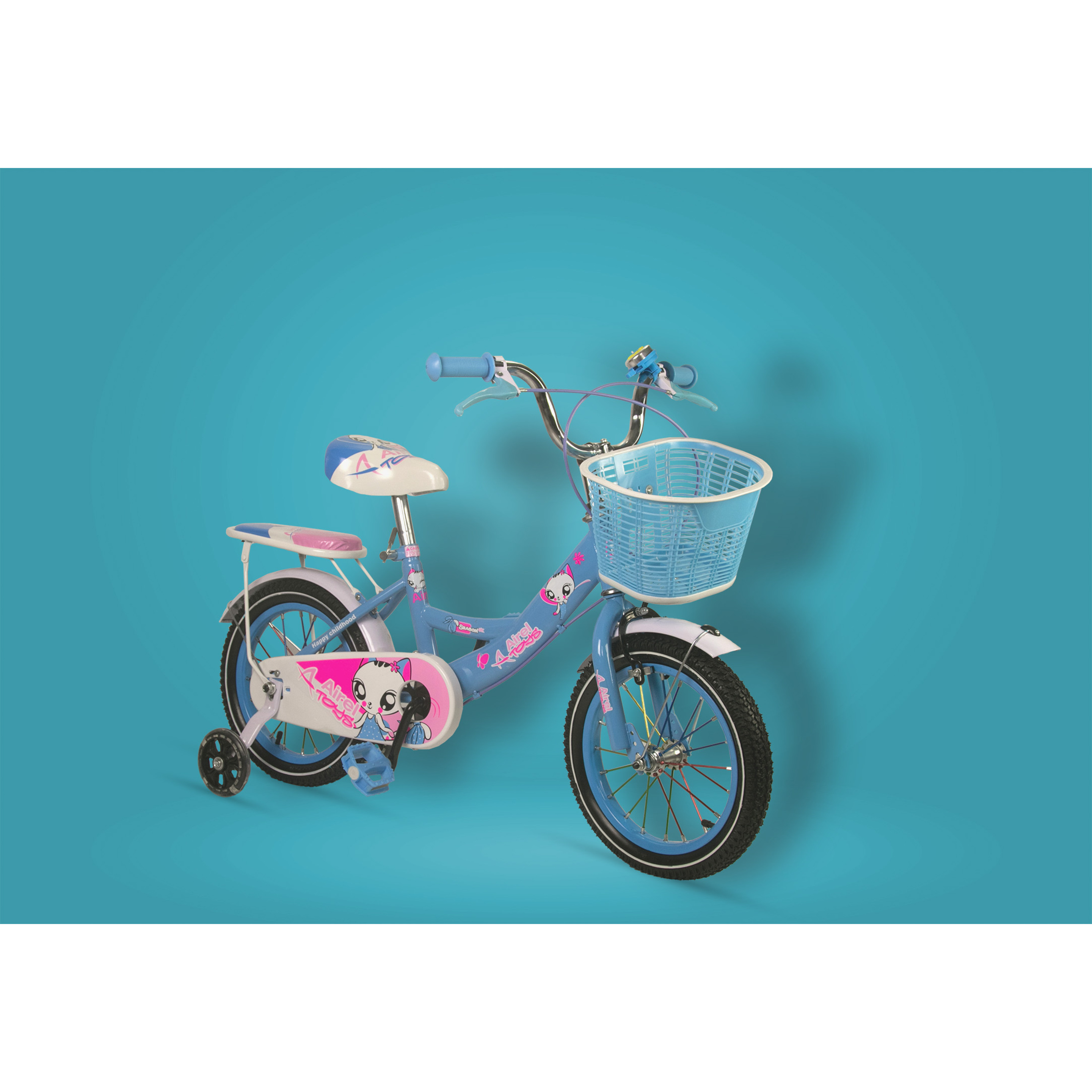 Bici Ruedines-cesta Niñas 3-7 Años Medidas: 80.5x19x40cm Color Azul