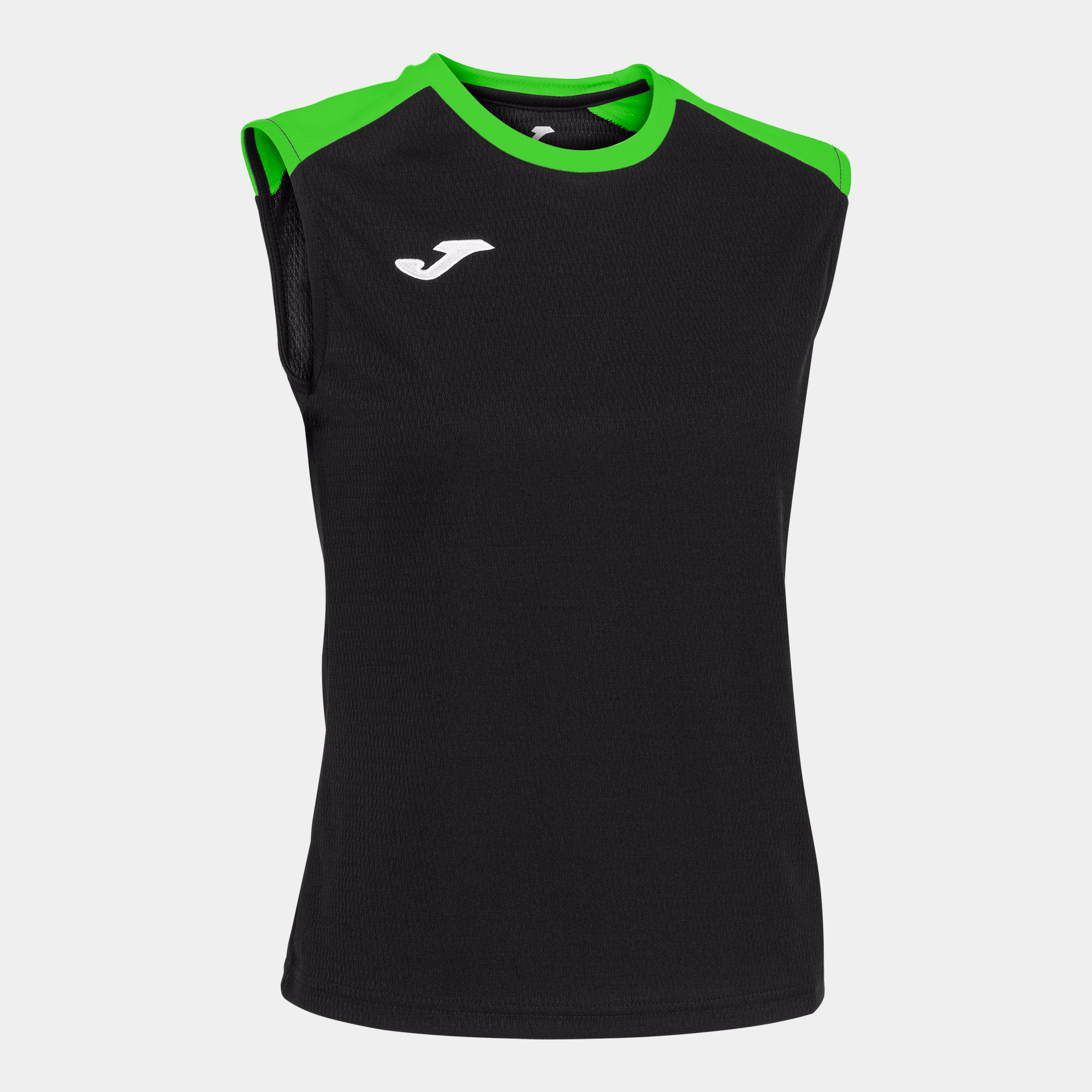 Camiseta Tirantes Joma Eco Championship Negro Verde Flúor - negro-verde-lima - 