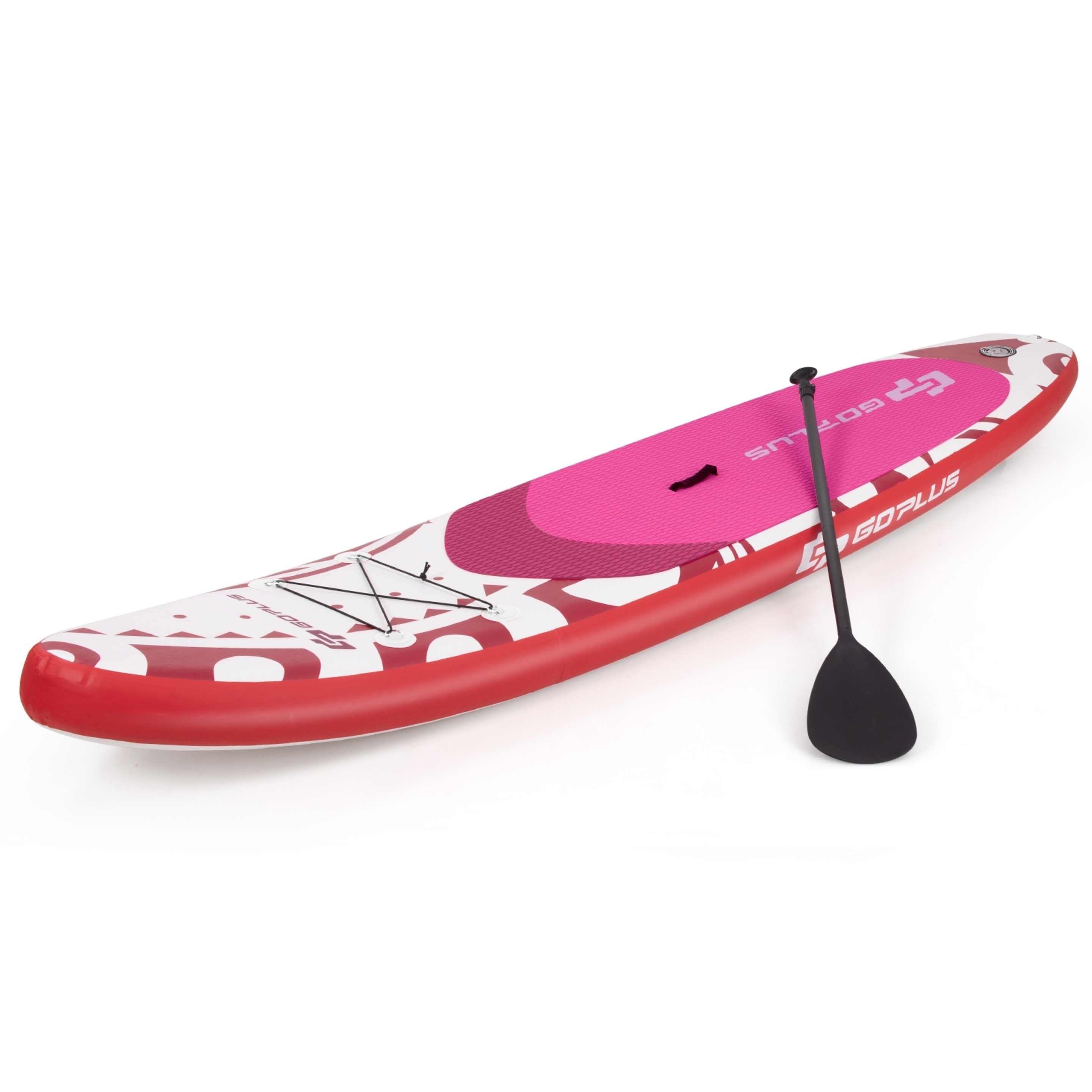 Costway Tabla Inflable De Paddle  Tabla Sup Tabla De Surf Kit Con Remo Bomba Correa - rojo - 