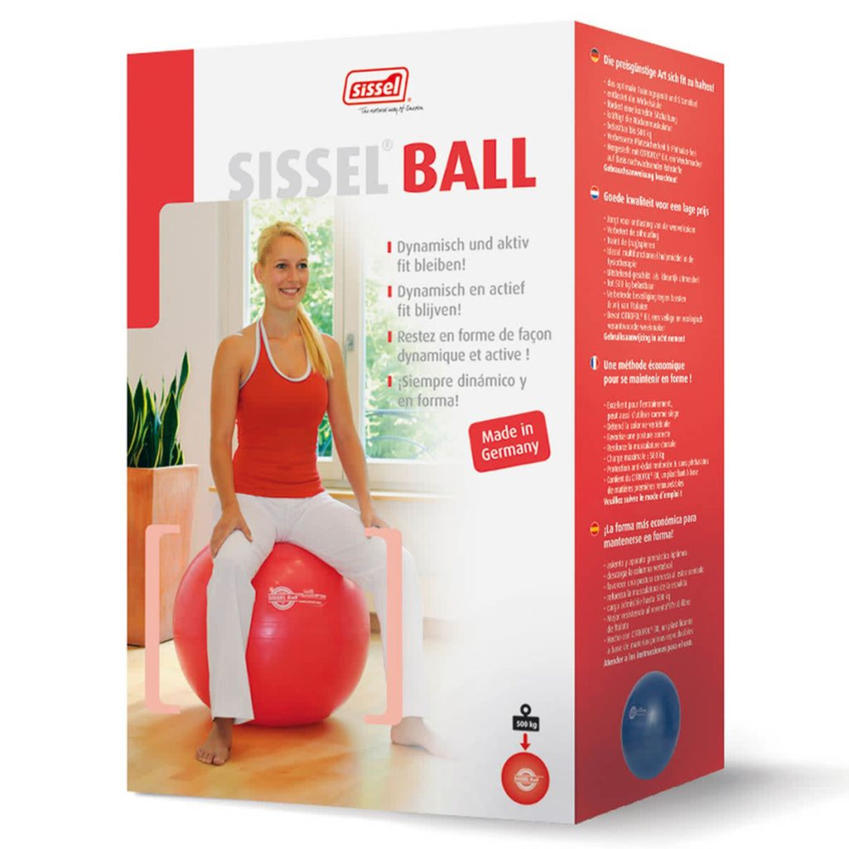 Sissel Pelota De Ejercicio 65 Cm Roja Sis-160.062