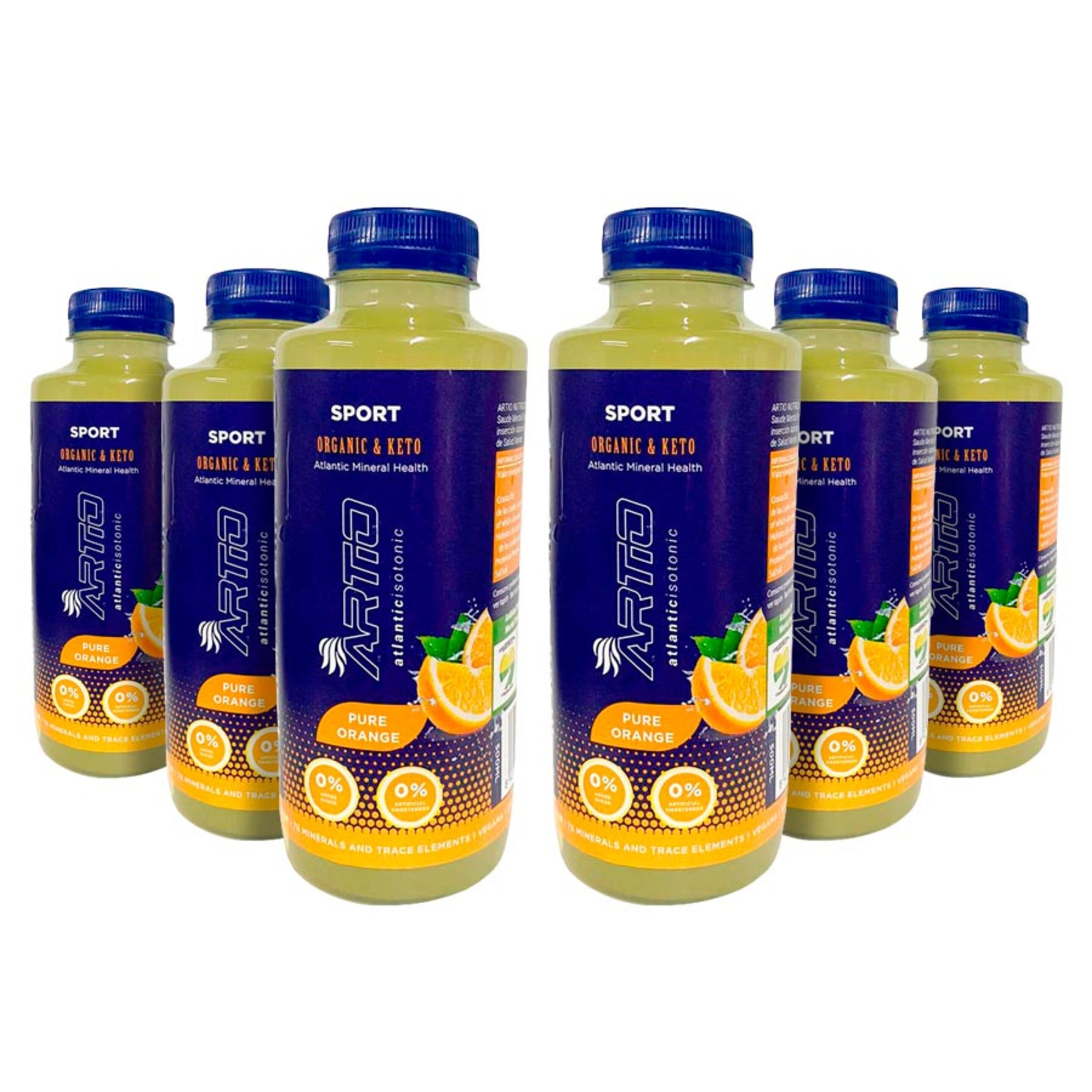 Bebida Isotónica Con Agua De Mar Sabor Naranja Artio Sport | Pack 6x500ml