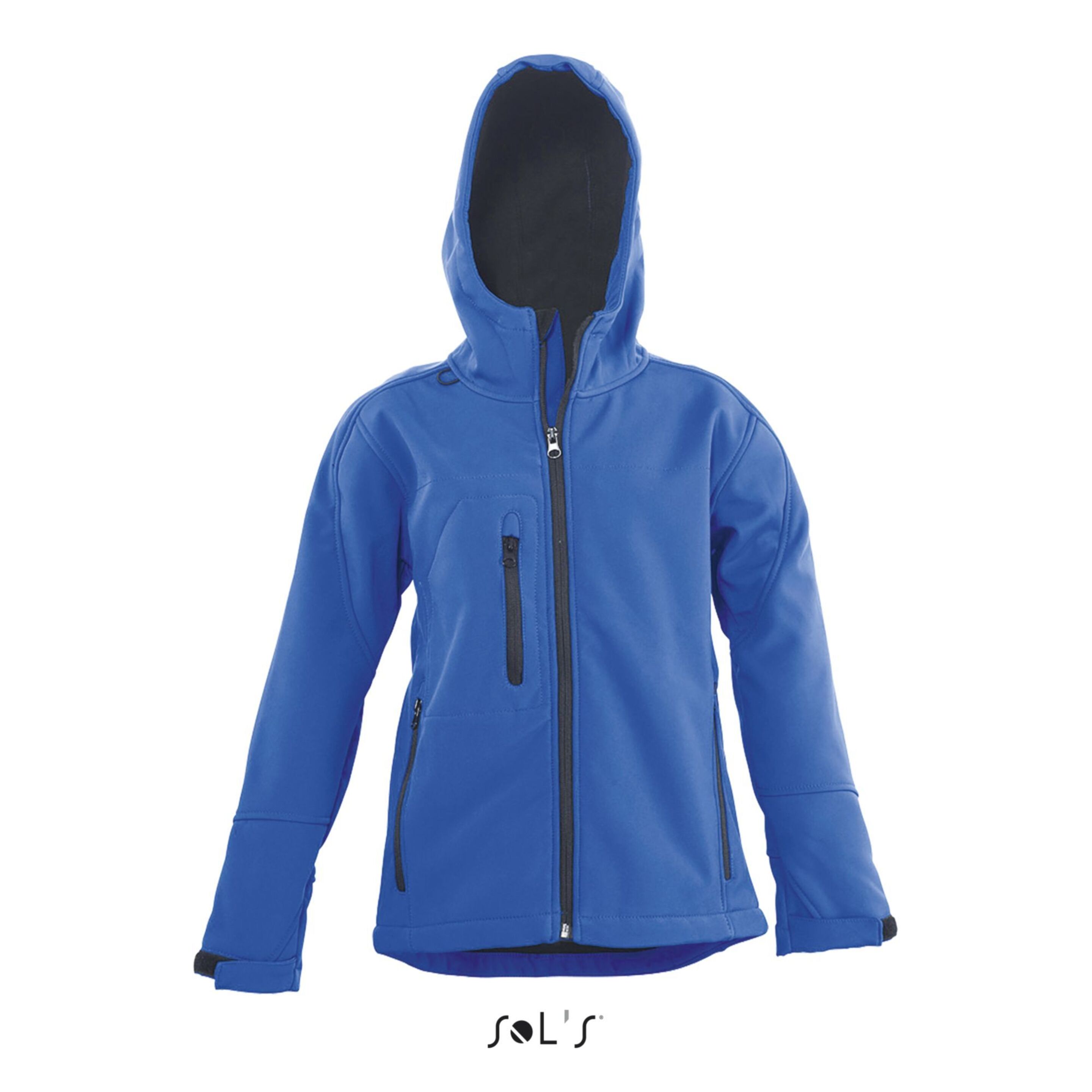Jaqueta De Softshell Com Capuz Esportivo Para Meninos - azul - 