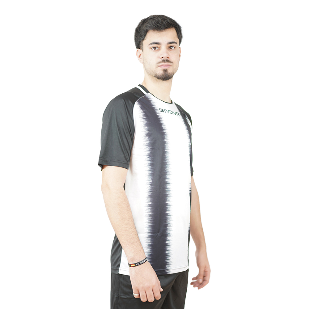 Camiseta Givova Stripe - blanco-negro - 