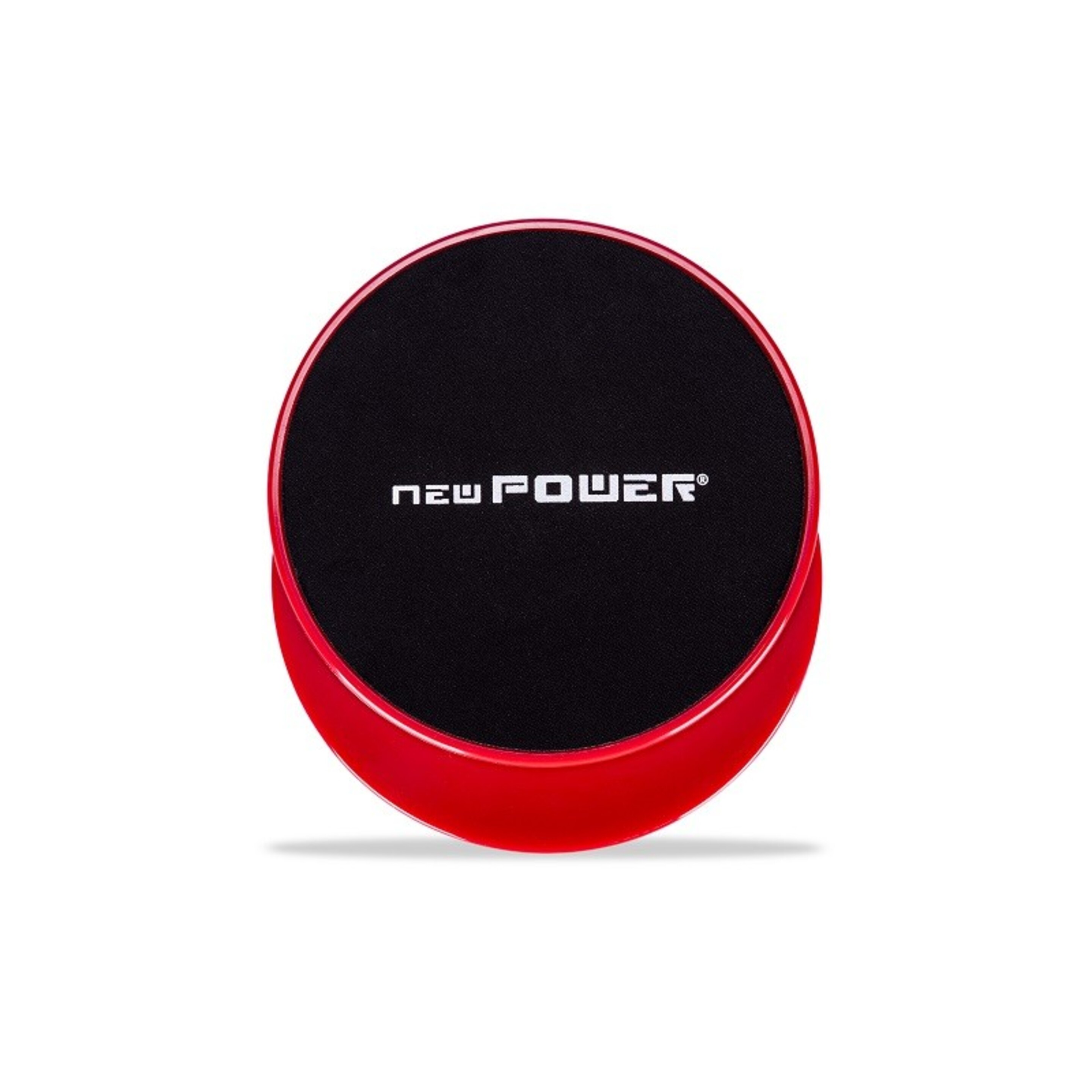 Newpower-discos Deslizantes Fitness Con Doble Cara(ø18cm) Para Mejorar Coordinación Y Equilibrio. - negro-rojo - 