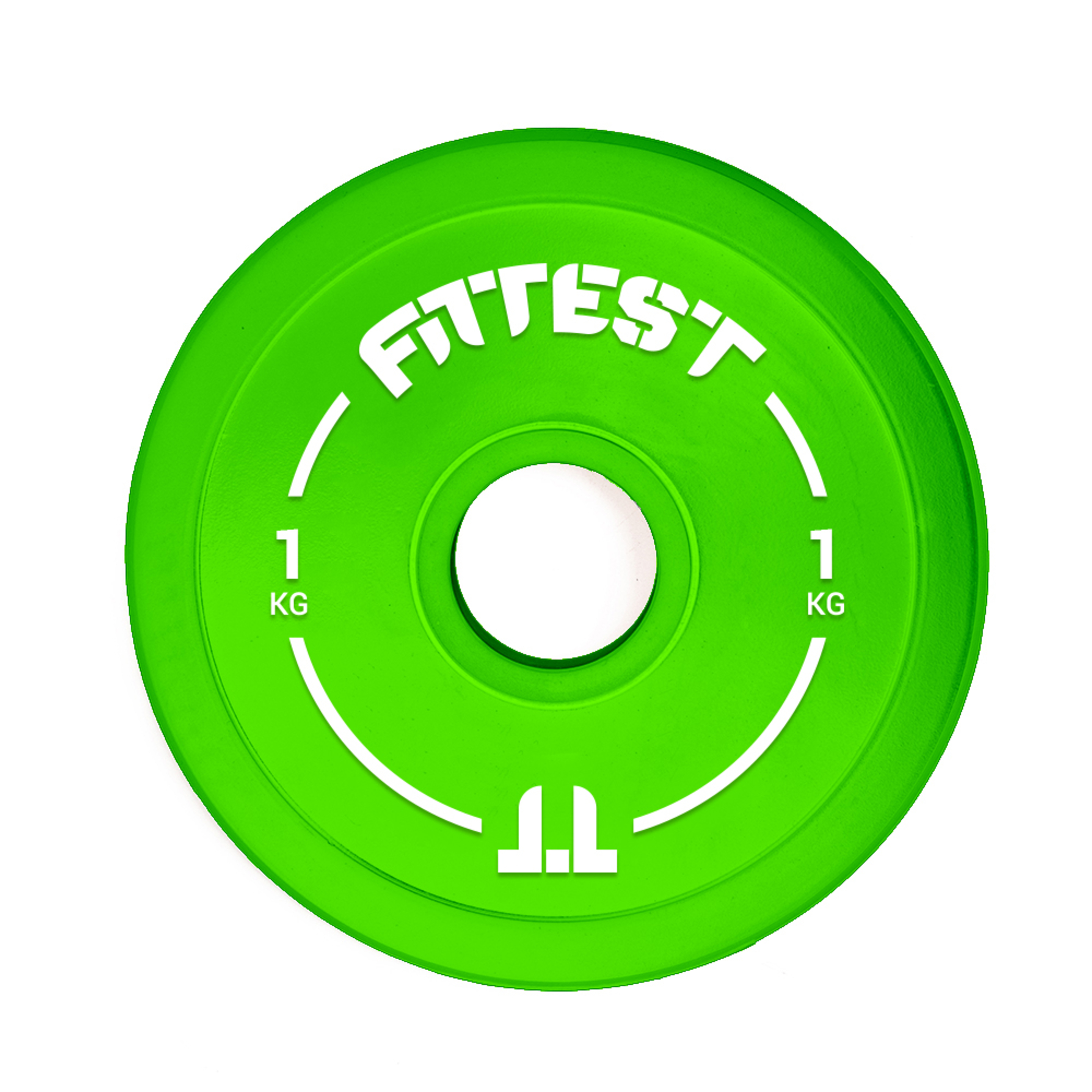 Disco Fracional De Borracha De 1kg (Verde) - Fittest Equipment