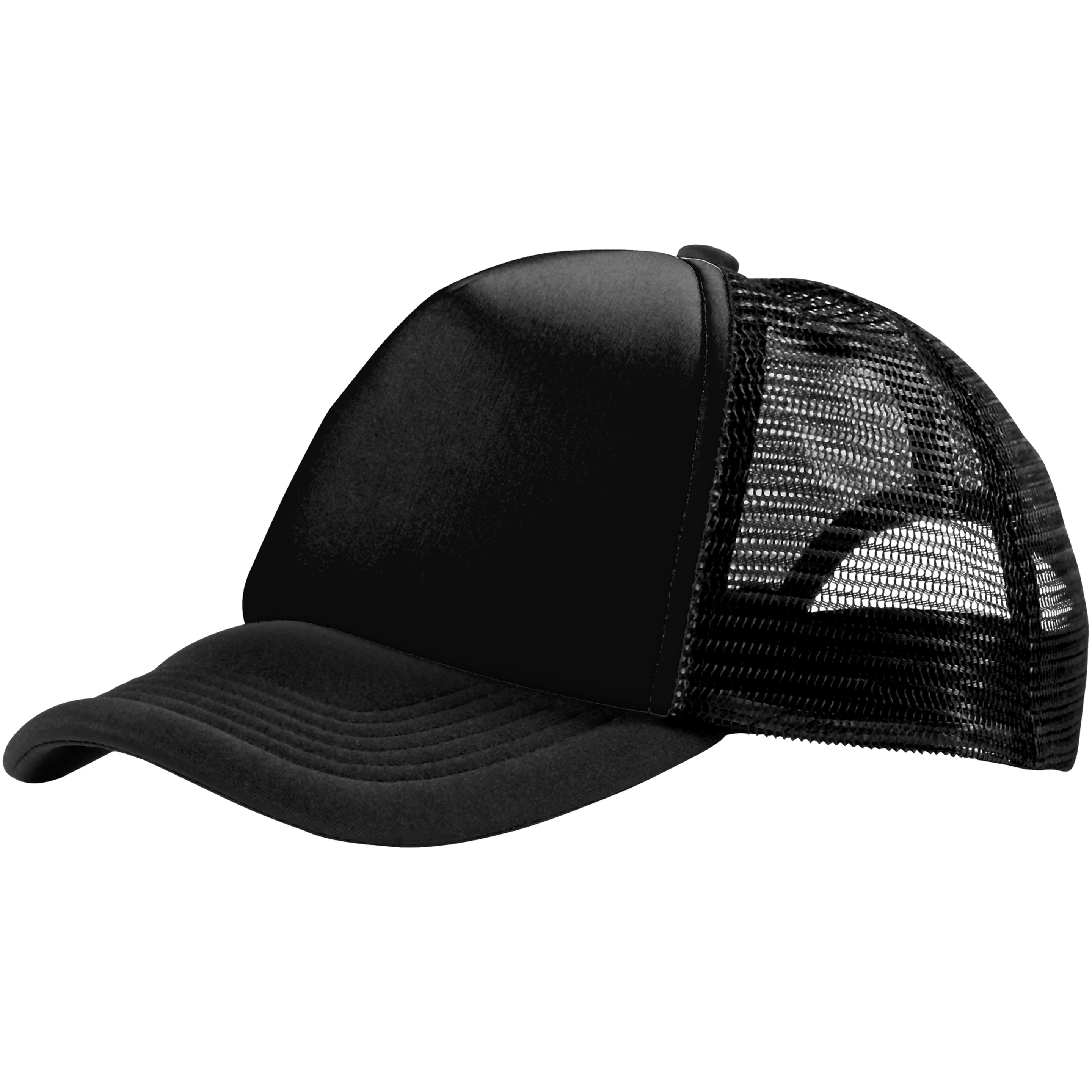 Gorra De 5 Paneles Modelo Trucker (Paquete De 2) Bullet (Negro)