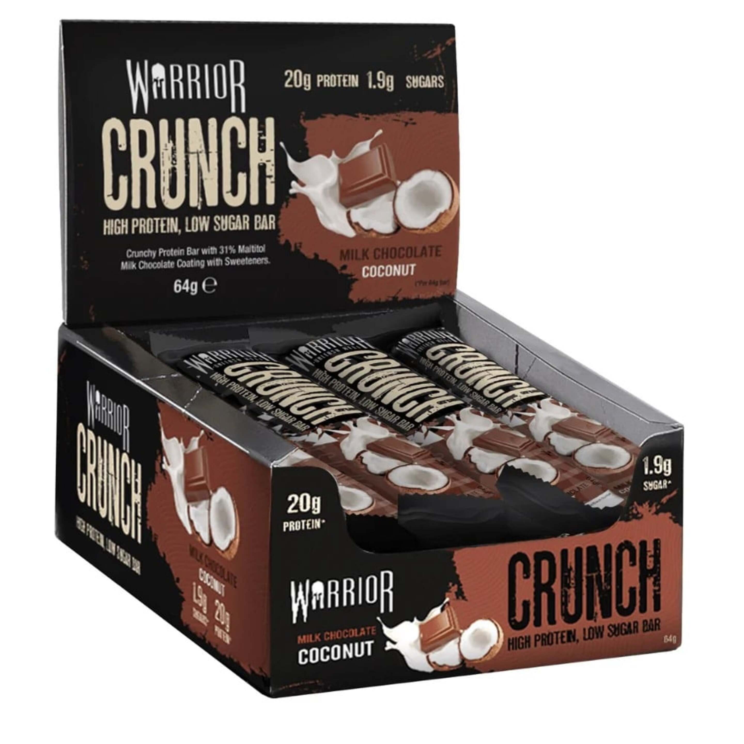 Crunch Bar 64g Warrior (paquete De 12) | Coco -  - 