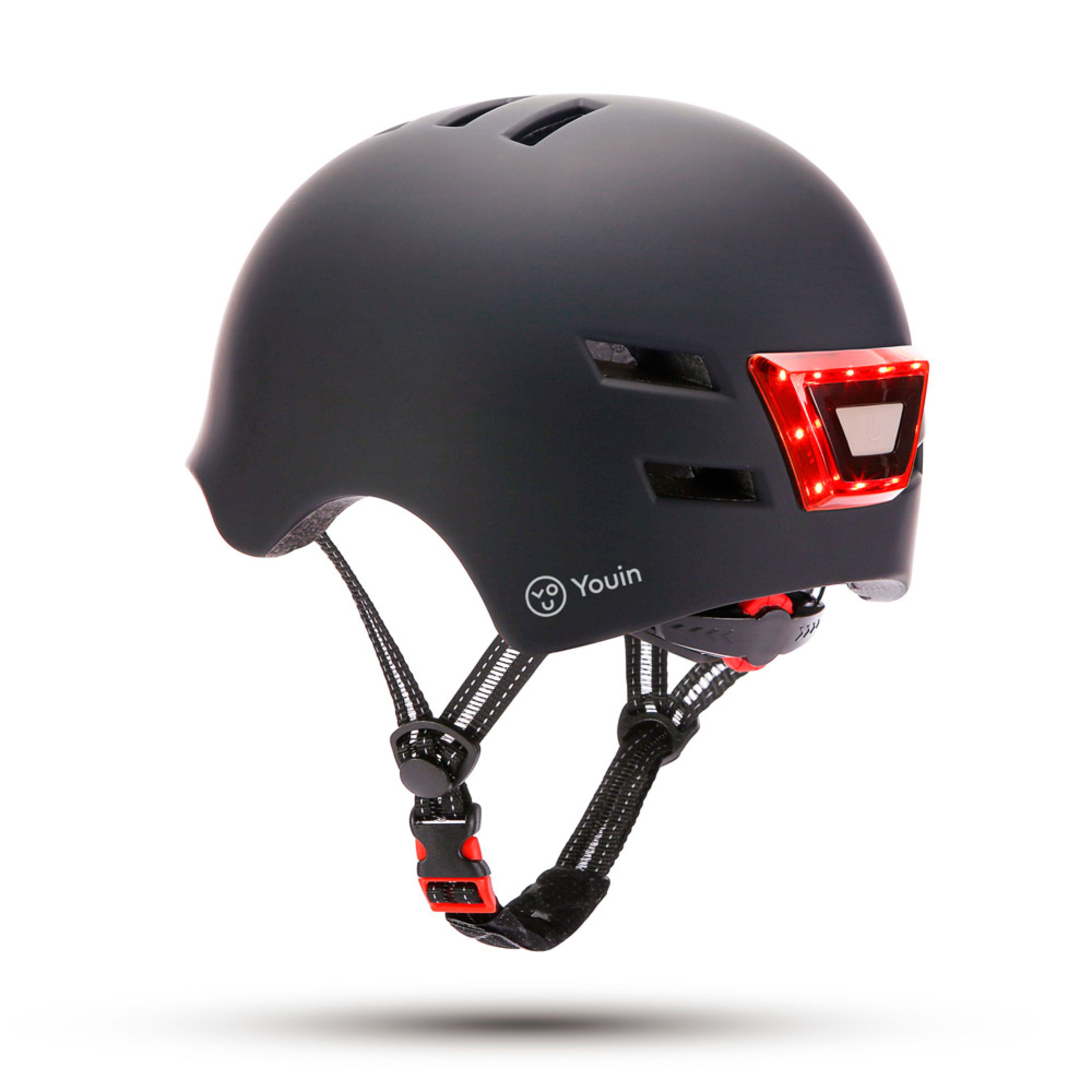 Casco Youin Con Luces Led Frontal Y Trasera Ajustable - Led Frontal Y Trasera Y Ajustable.  MKP