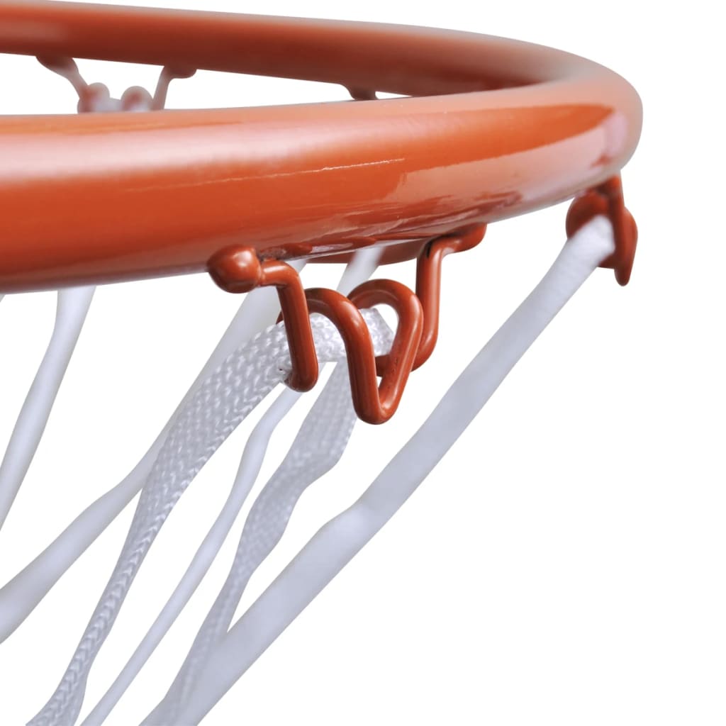 Canasta De Baloncesto Vidaxl Con Red Naranja 45 Cm