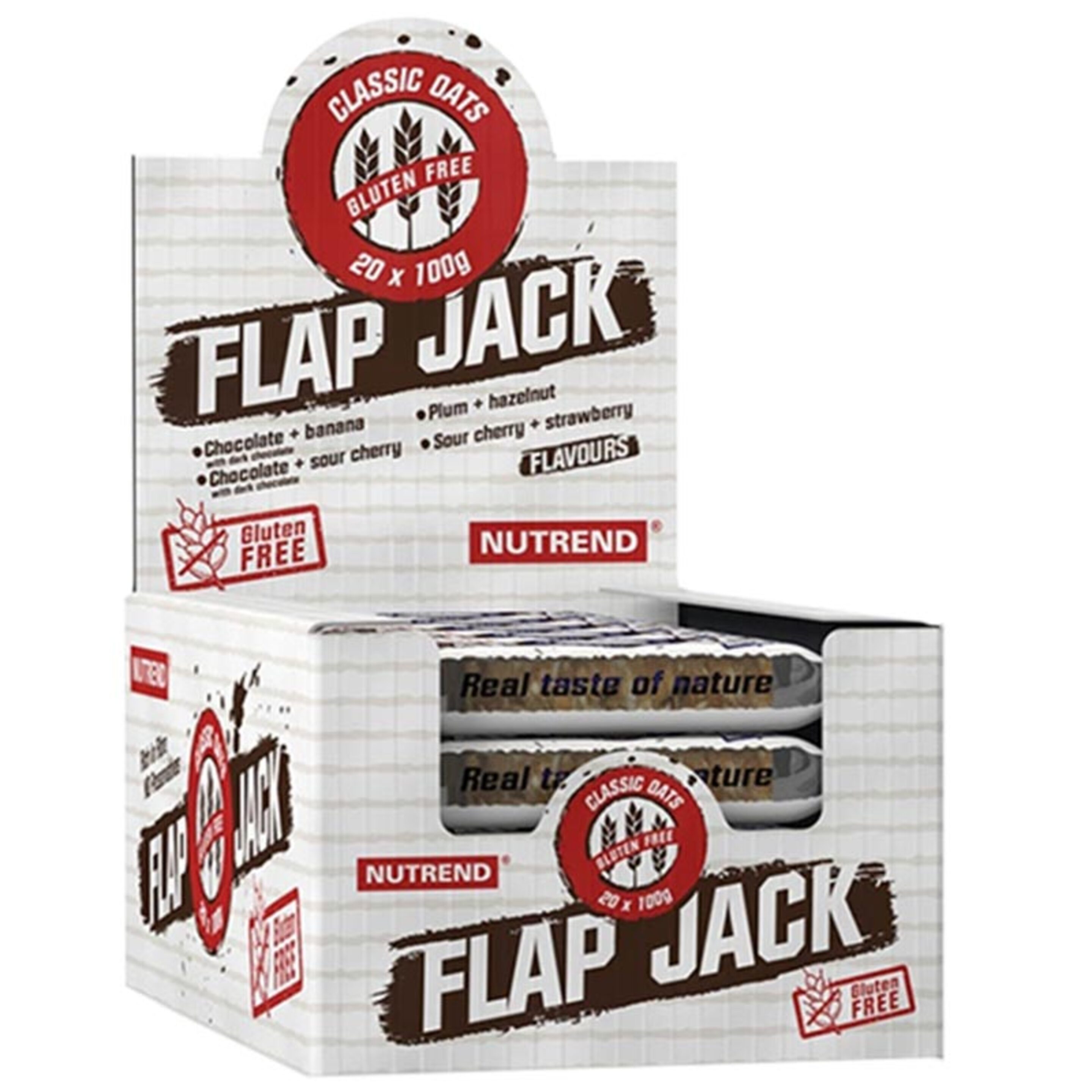 Flapjack Sin Gluten - 20x100g - Platano Chocolate Negro