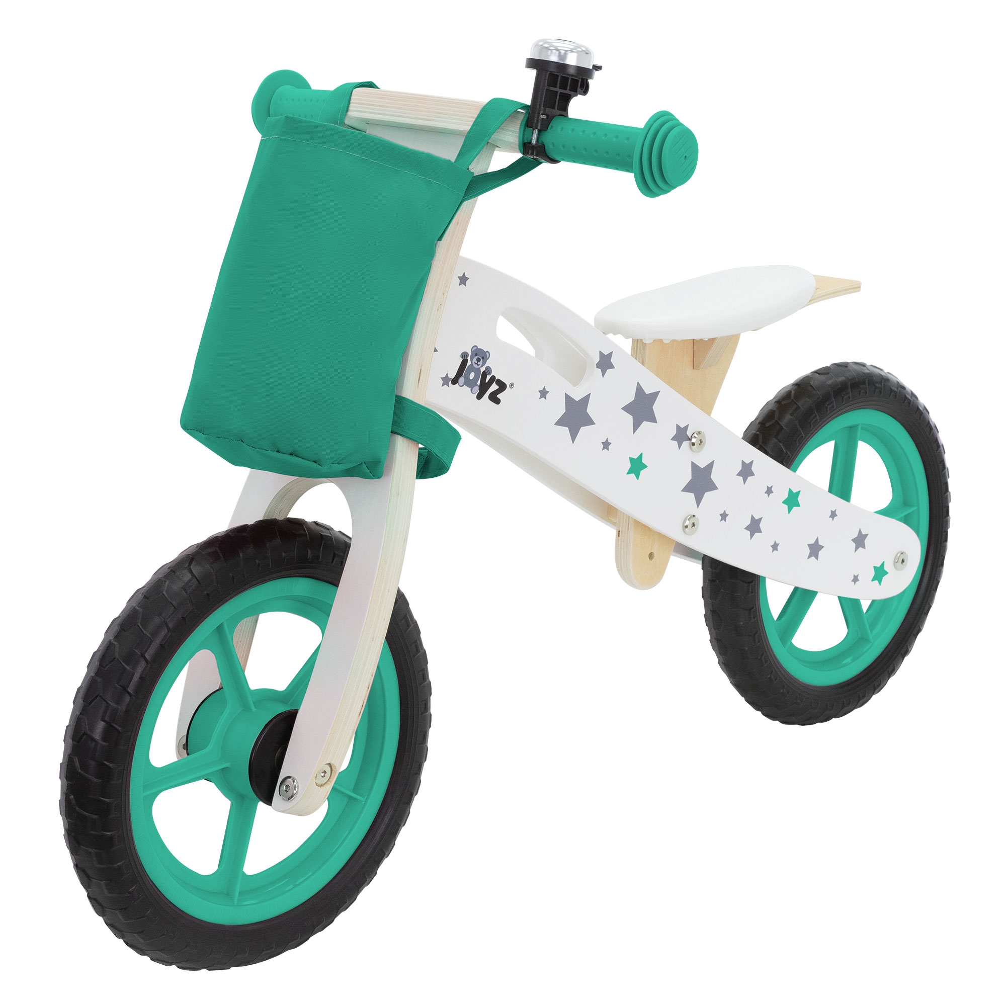 Bicicleta De Madera Joyz Para Niños A Partir De 2 Años Con Asiento Ajustable - verde - 