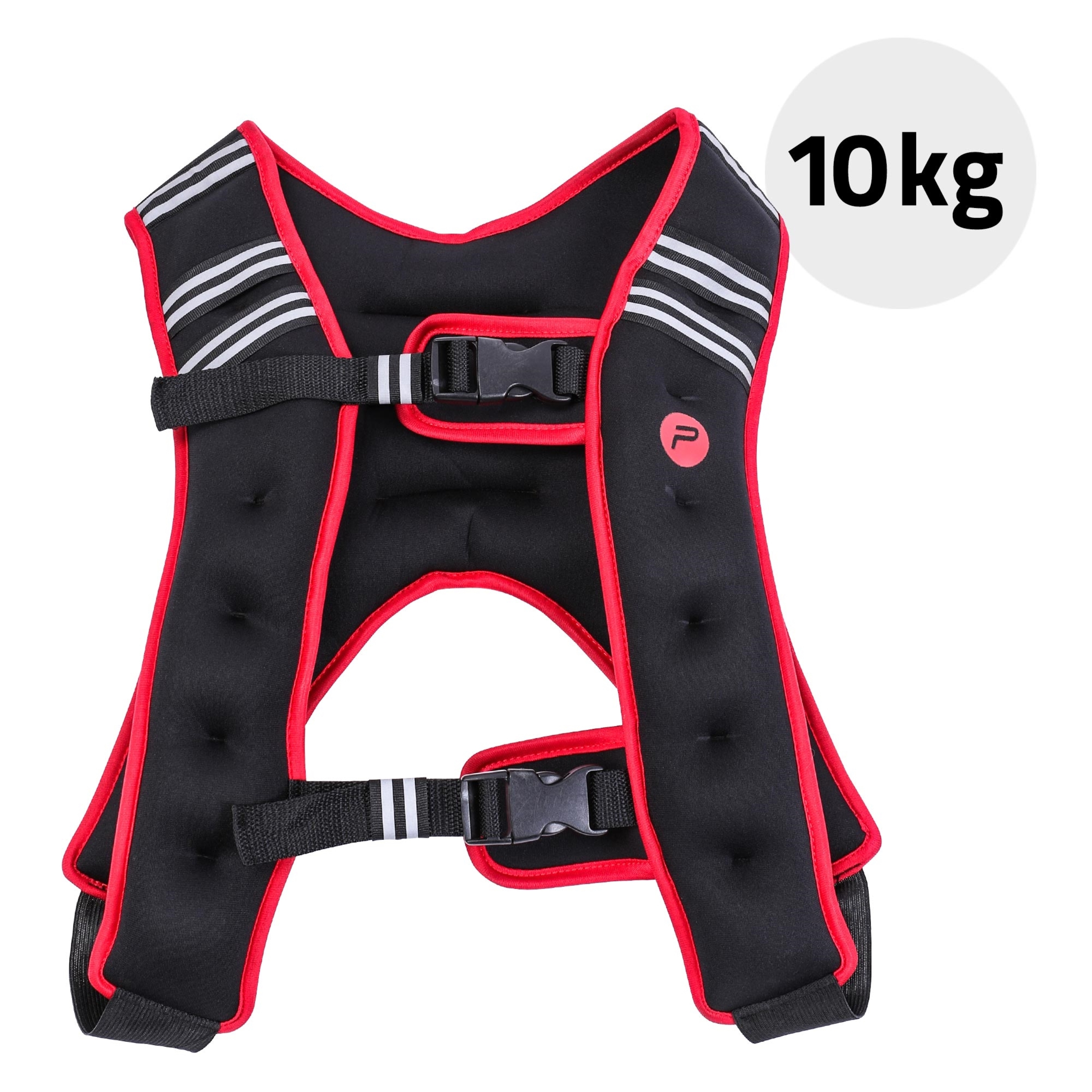 Colete De Peso 20kg Black/red Neoprene Pure2improve - Preto/Vermelho - Treino de peso corporal | Sport Zone MKP