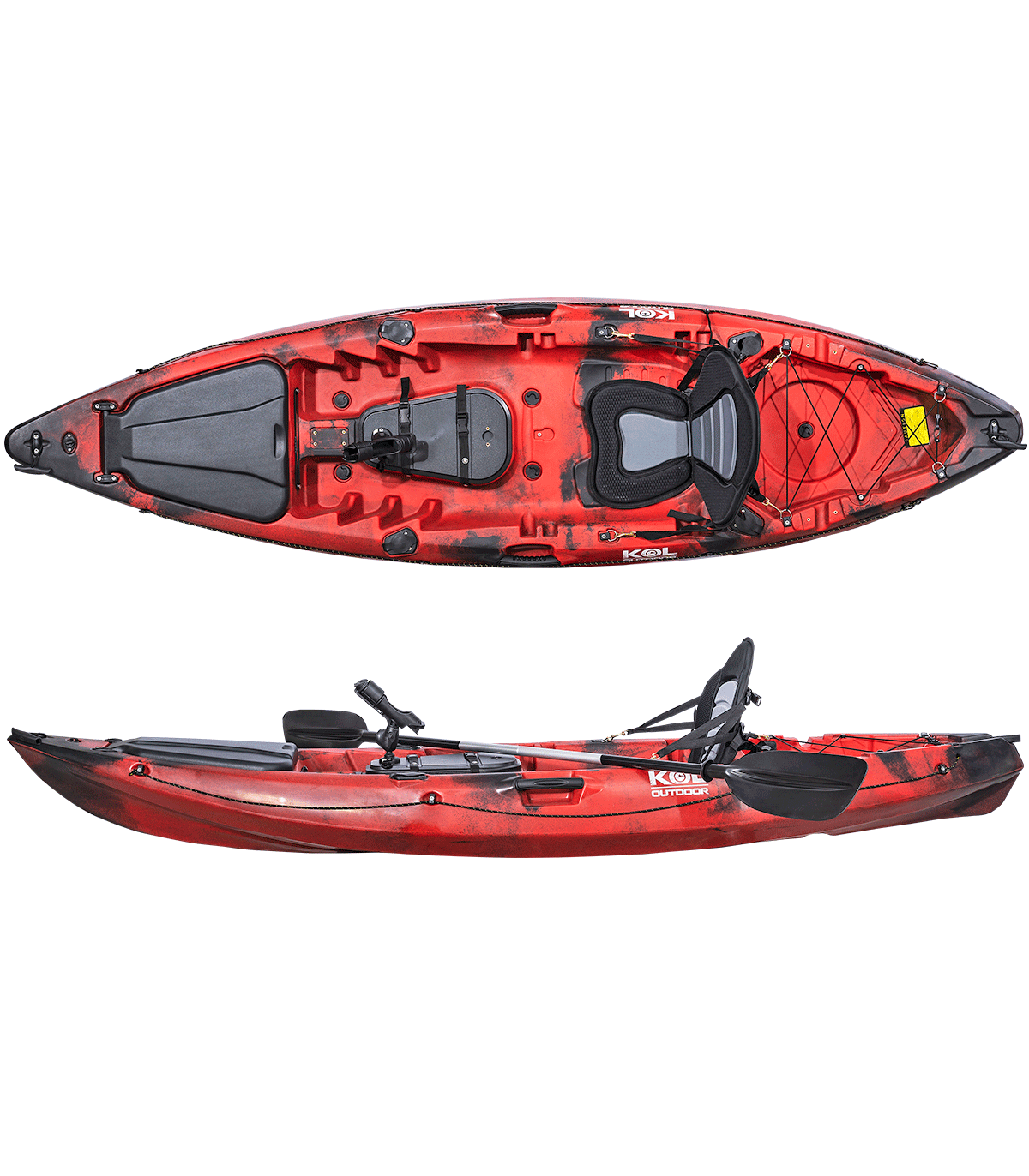 Kayak De Pesca Kol Outdoor Conger P (295 X 80cm) - rojo - 