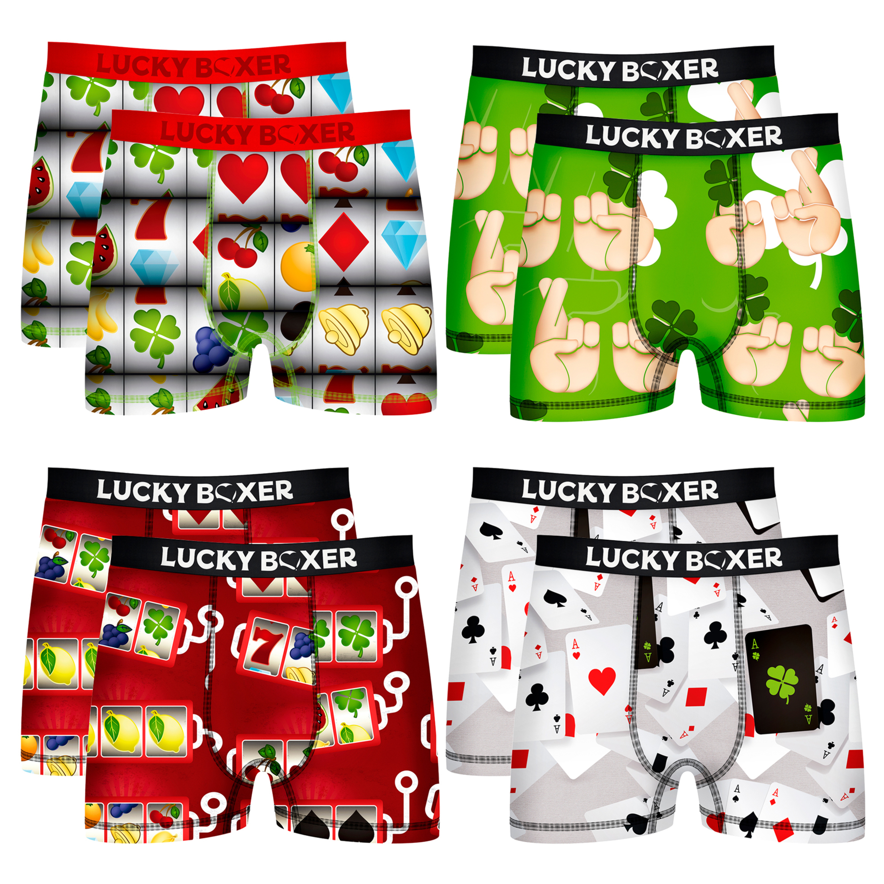 Pack 8 Calzoncillos Lucky Boxer - Multicolor  MKP