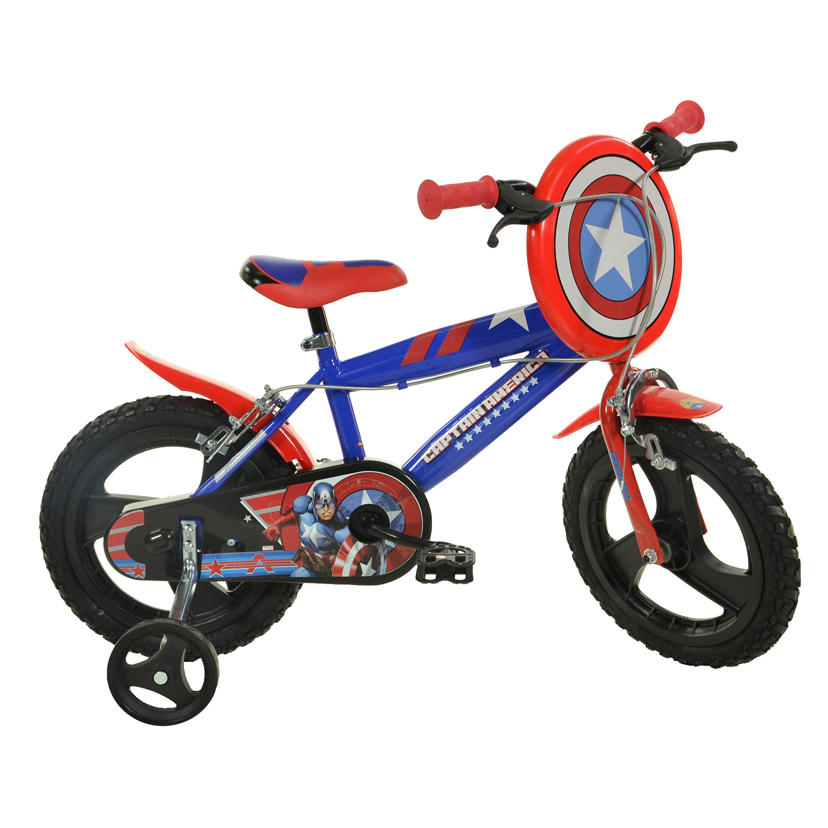 Bicicleta Infantil Marvel Captain America 16 Pulgadas 5-7 Años - azul - 