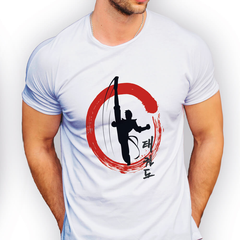 T-shirt Taekwondo Naeryo 180g - blanco - 
