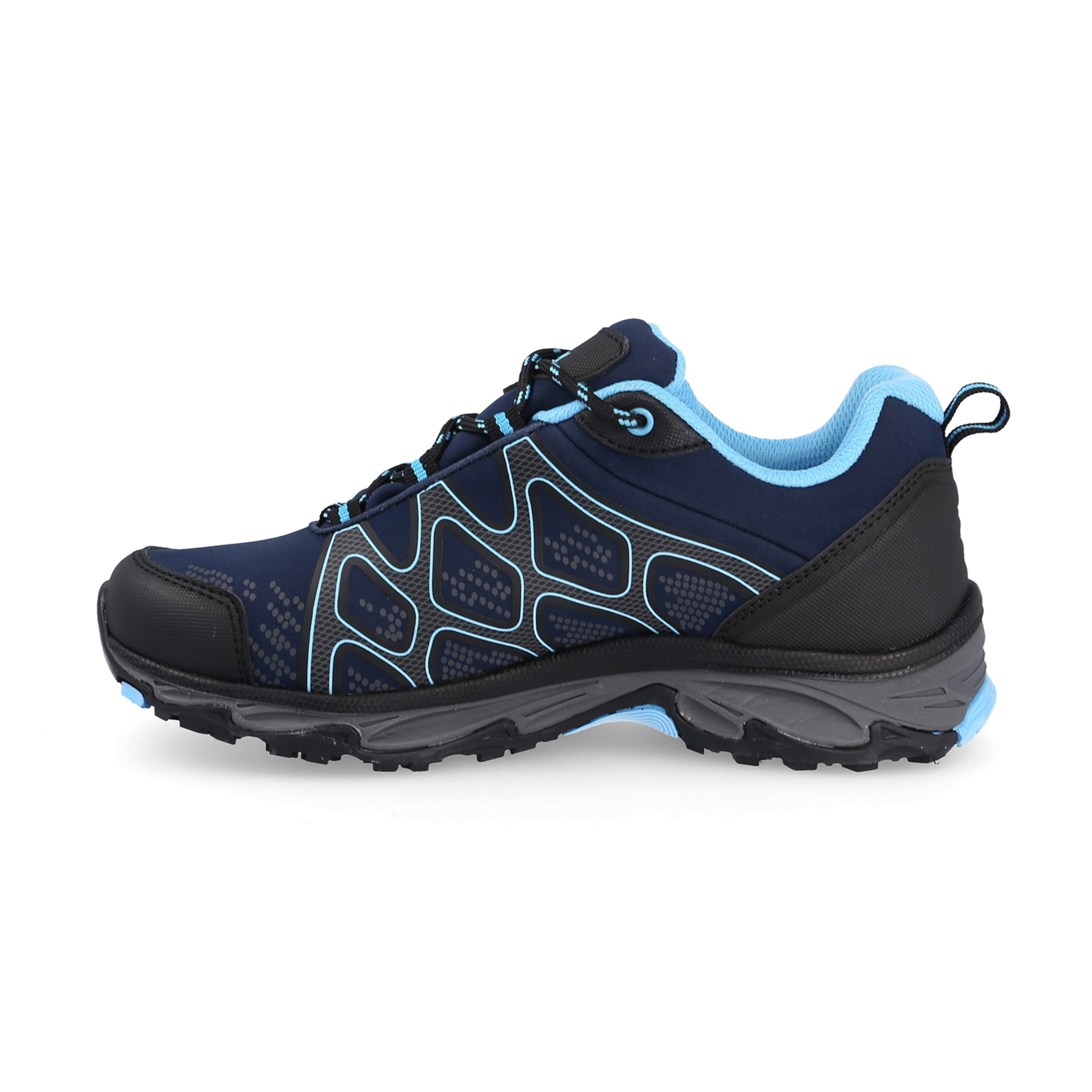 Deportivo De Trekking Paredes Coral, Color Azul Marino Shoftshell Waterproof