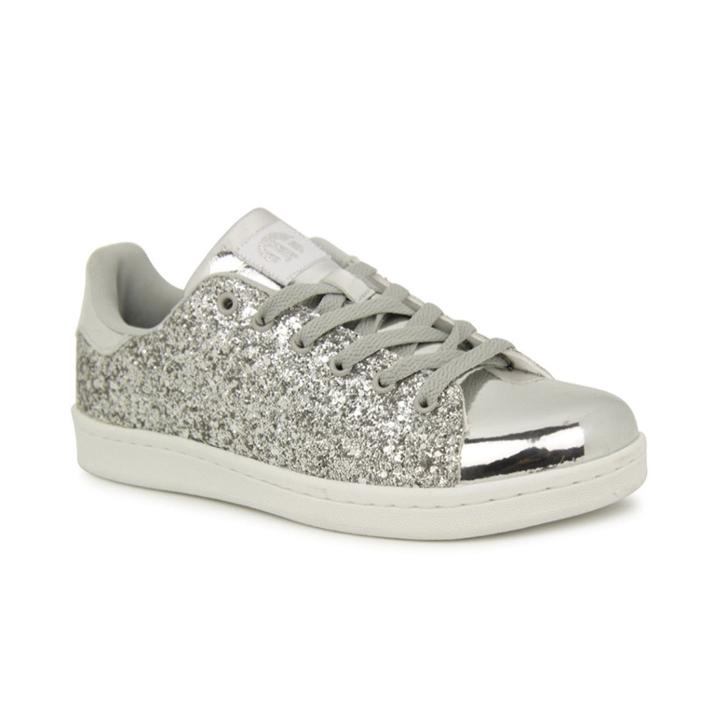 Zapatillas Plata Con Brillo Checuna Outlet J'hayber