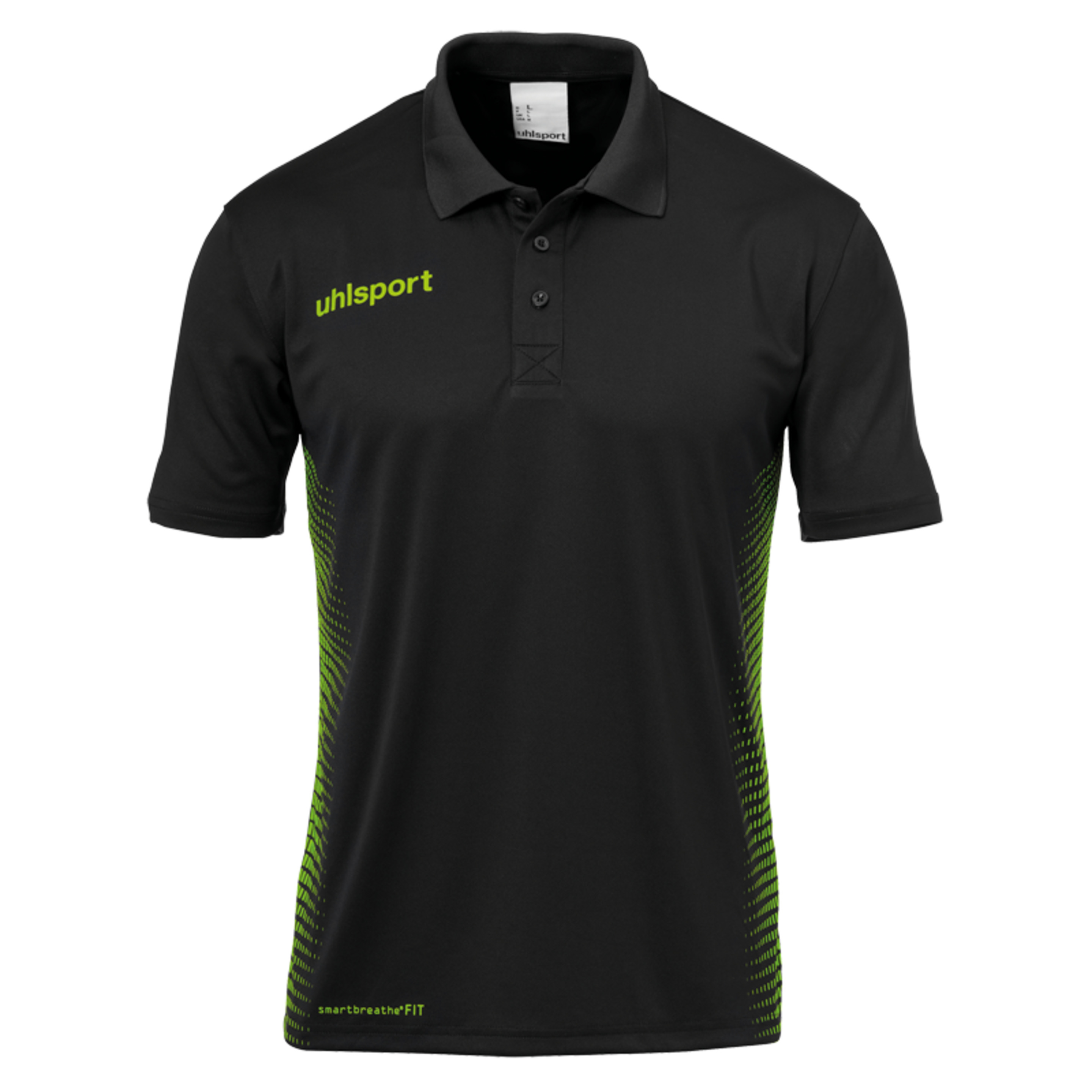 Score Polo Shirt Negro/verde Fluor Uhlsport