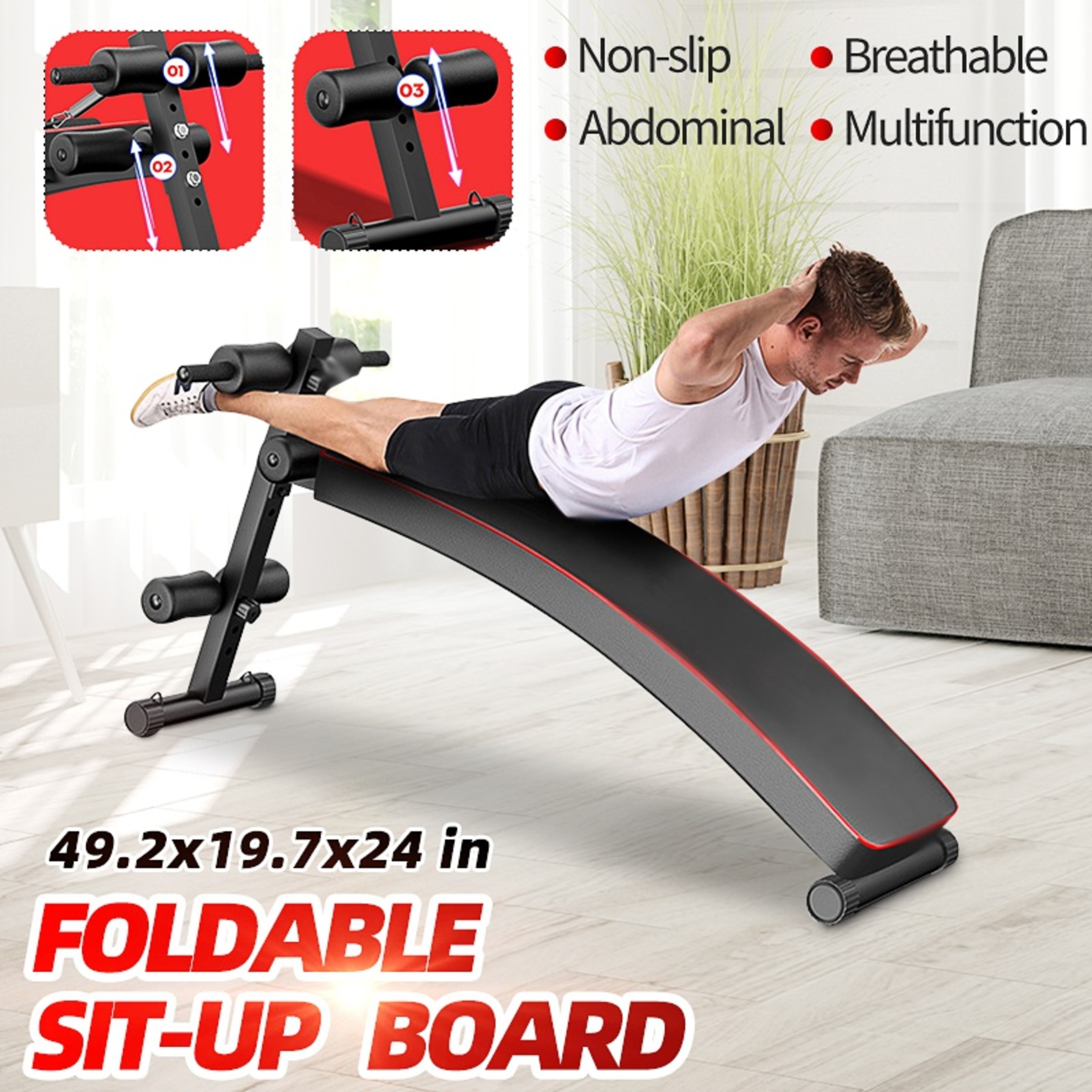 Banco Fitness Multifuncional Crunch Board Kaload