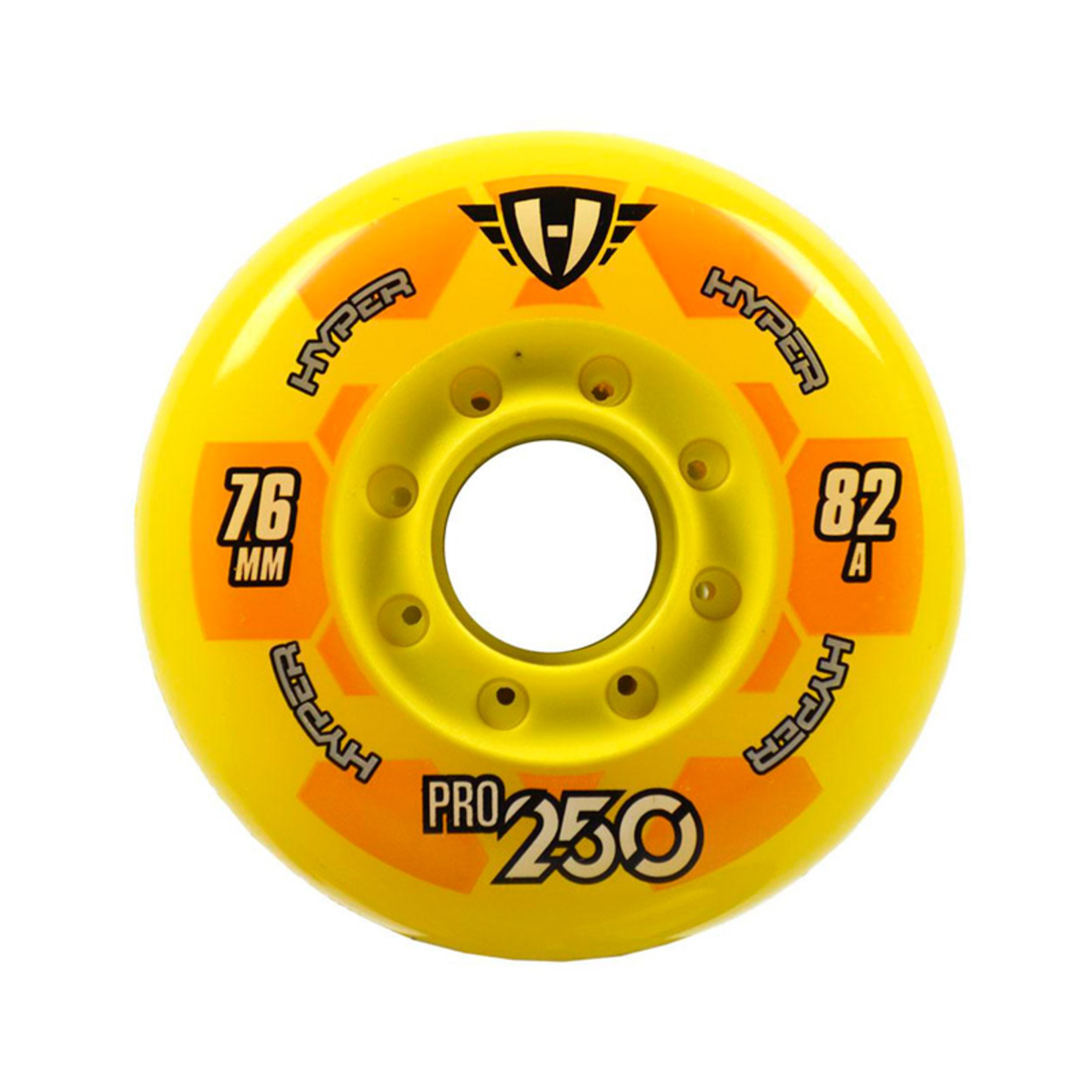 Rueda Hyper Patín Hockey Outdoor Pro 250 76mm-82a Amar 4ud - amarillo - 