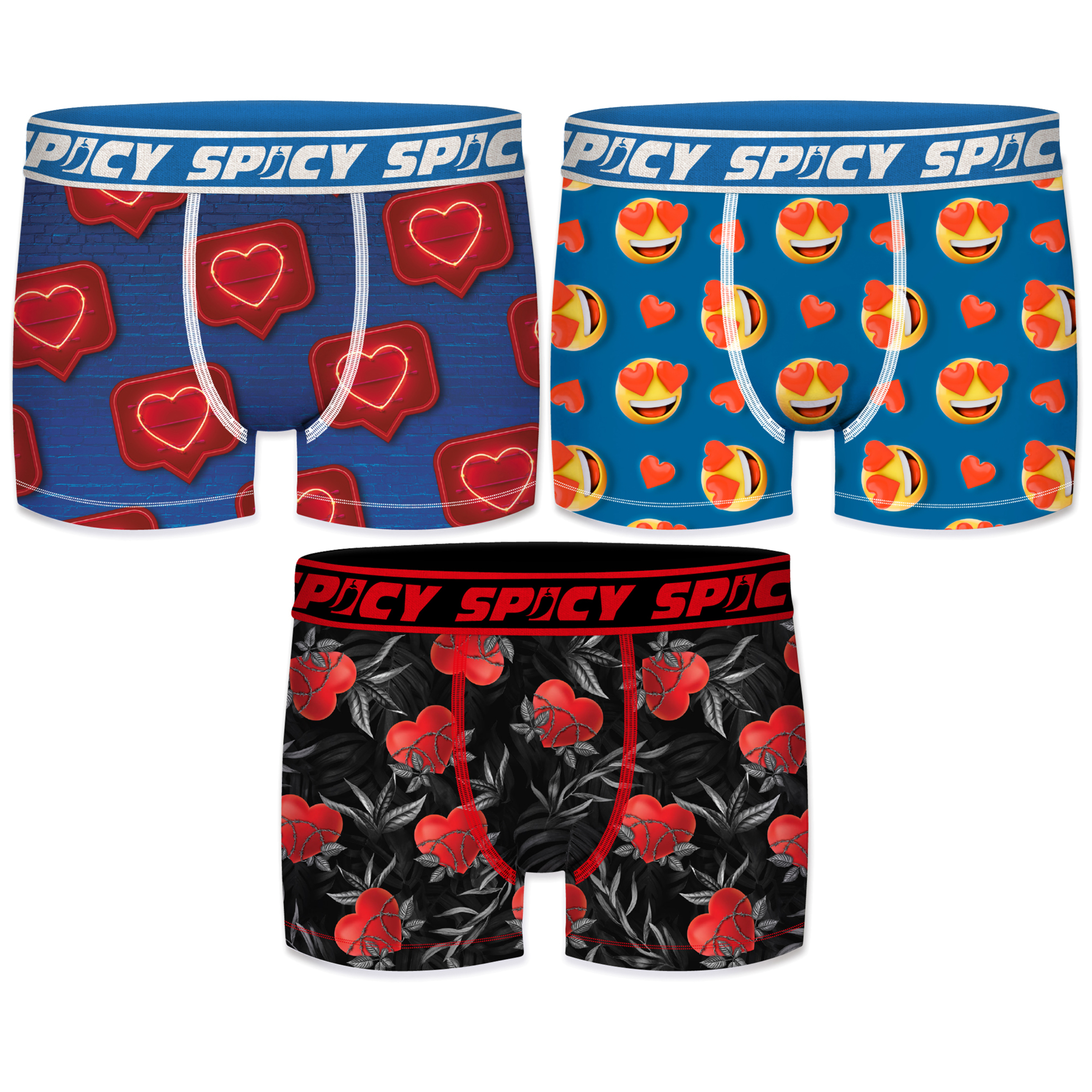 Set De 3 Boxers Spicy Para Homem
