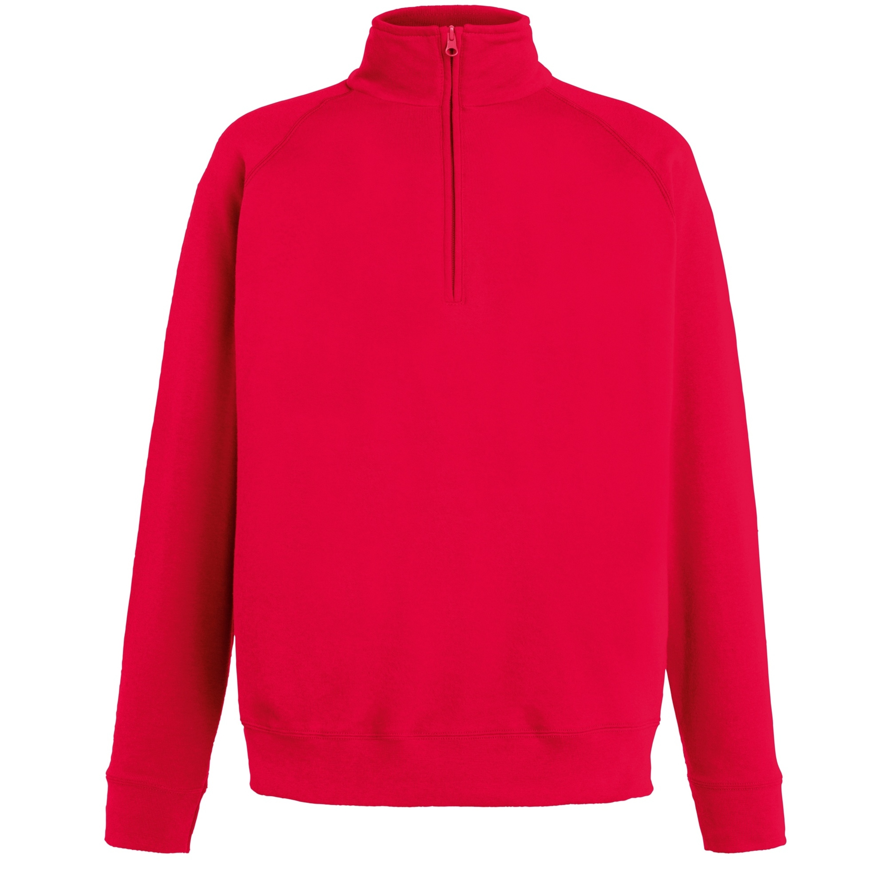 Sudadera Ligera Cremallera En El Cuello Hombre Caballero Fruit Of The Loom (Rojo)