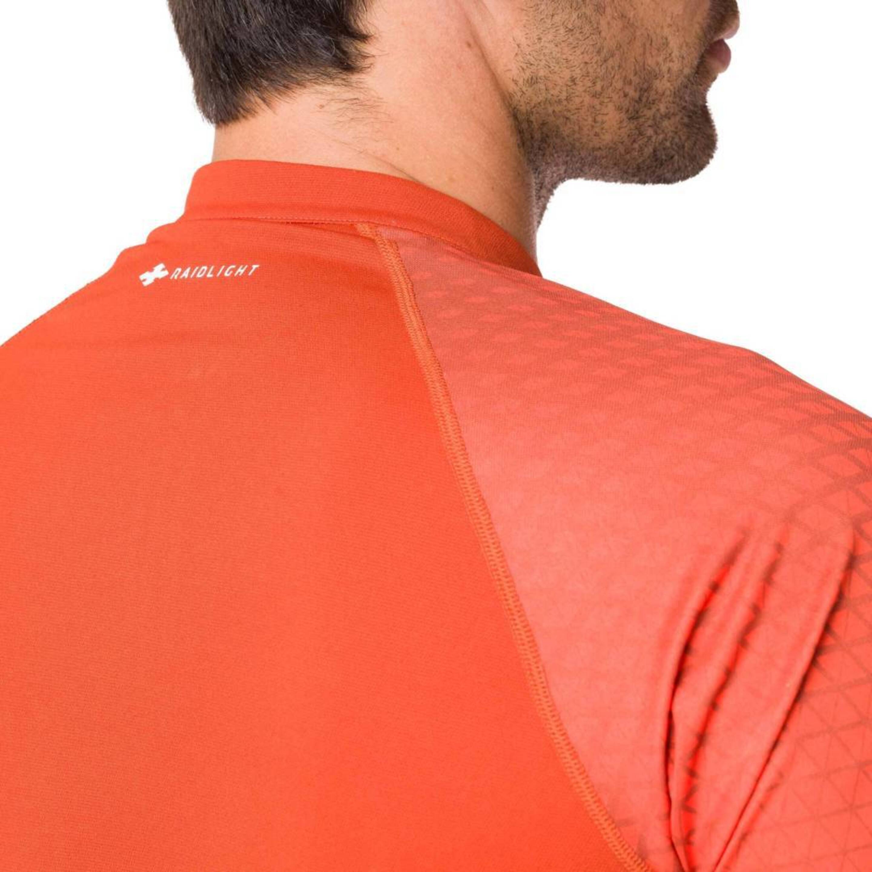 Camiseta Raidlight Activ Run Mid Zip Burnt Orange