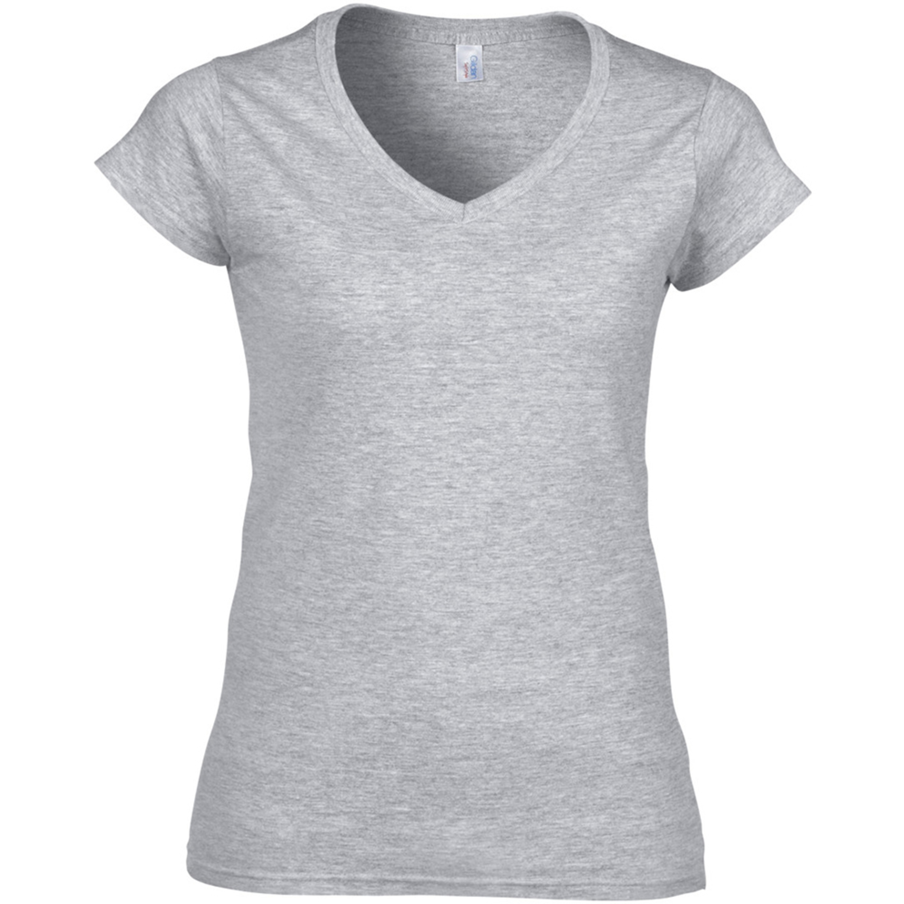 T-shirt Com Decote Em V Gildan - gris-claro - 