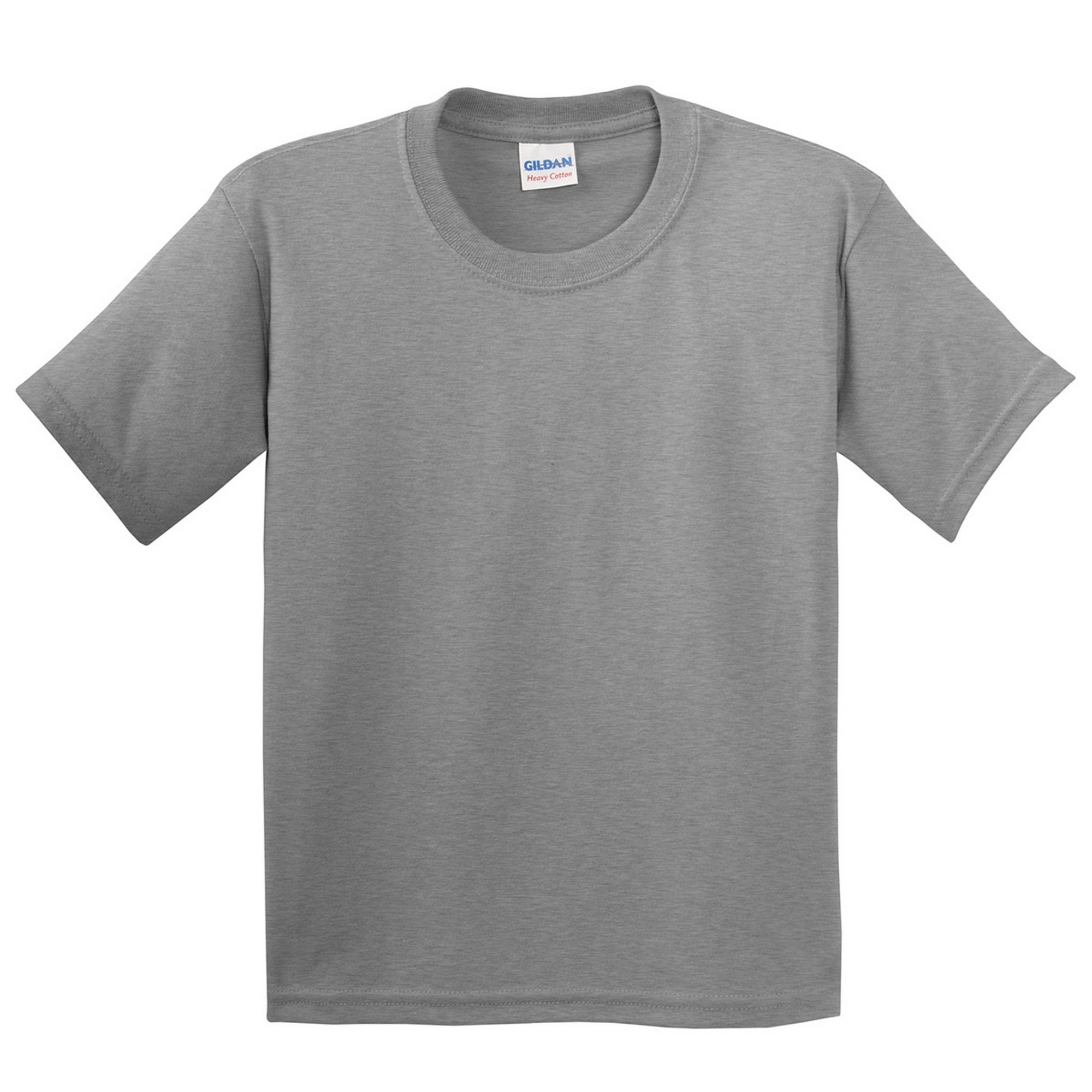 Camiseta Básica De Manga Corta Con Algodón Grueso Gildan - gris - 