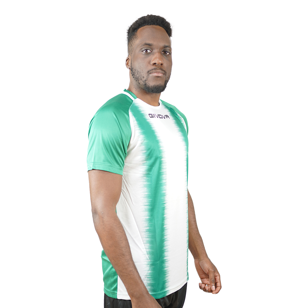 Camiseta Givova Stripe - verde-blanco - 