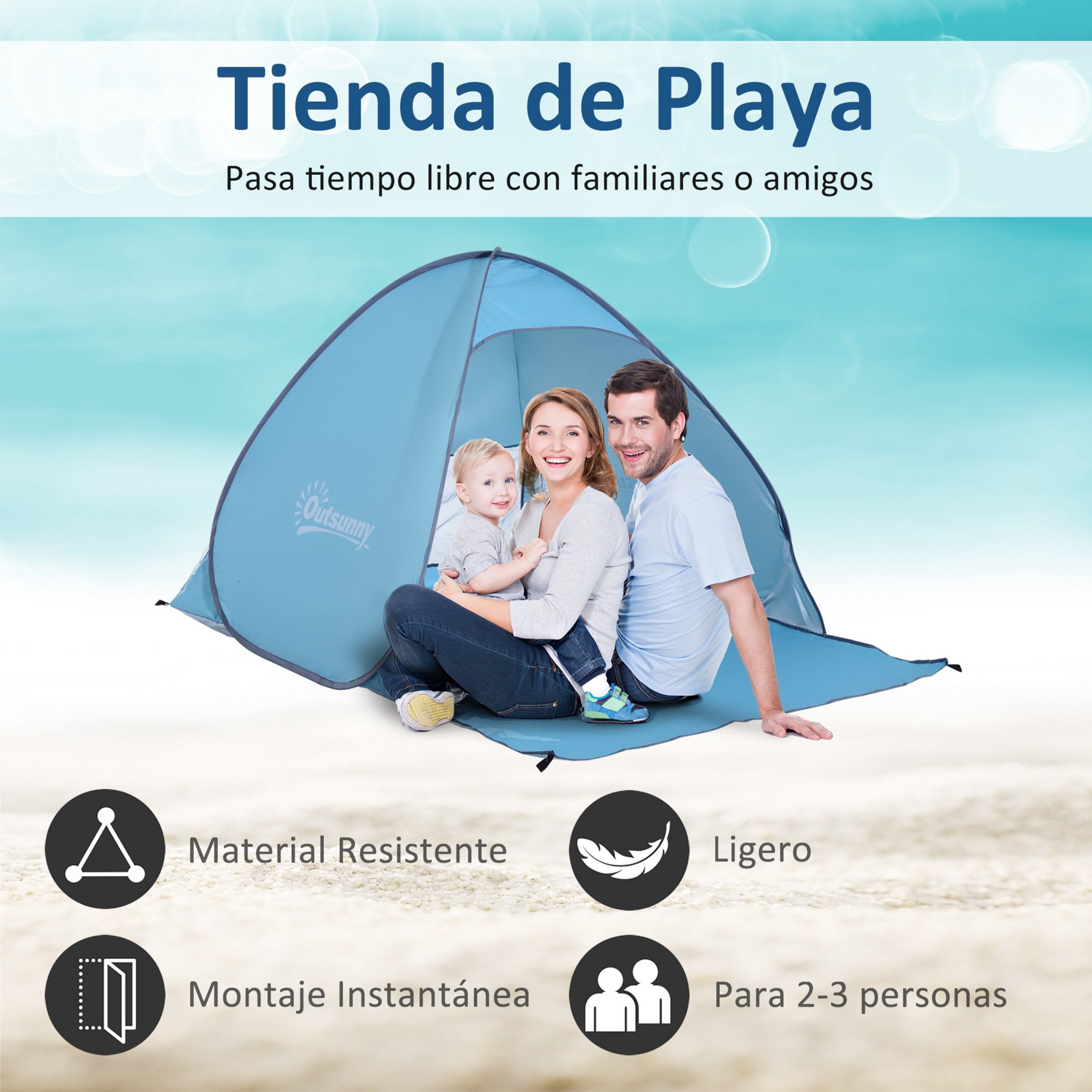 Paravientos Playa Outsunny A20-036bu Refugio