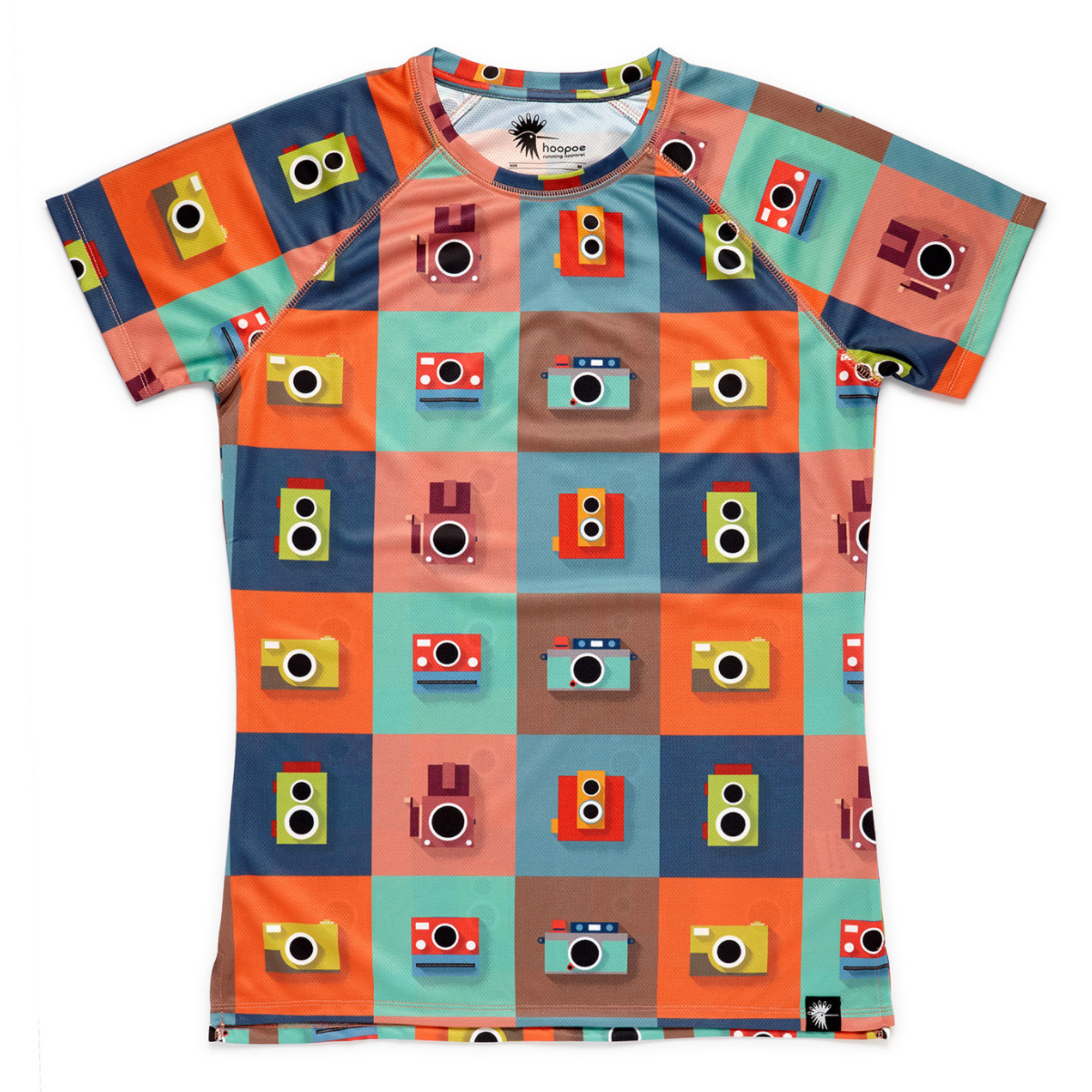 Camiseta De Running Color Cameras Hoopoe Apparel - multicolor - Divertida, Original Y Molona.  MKP
