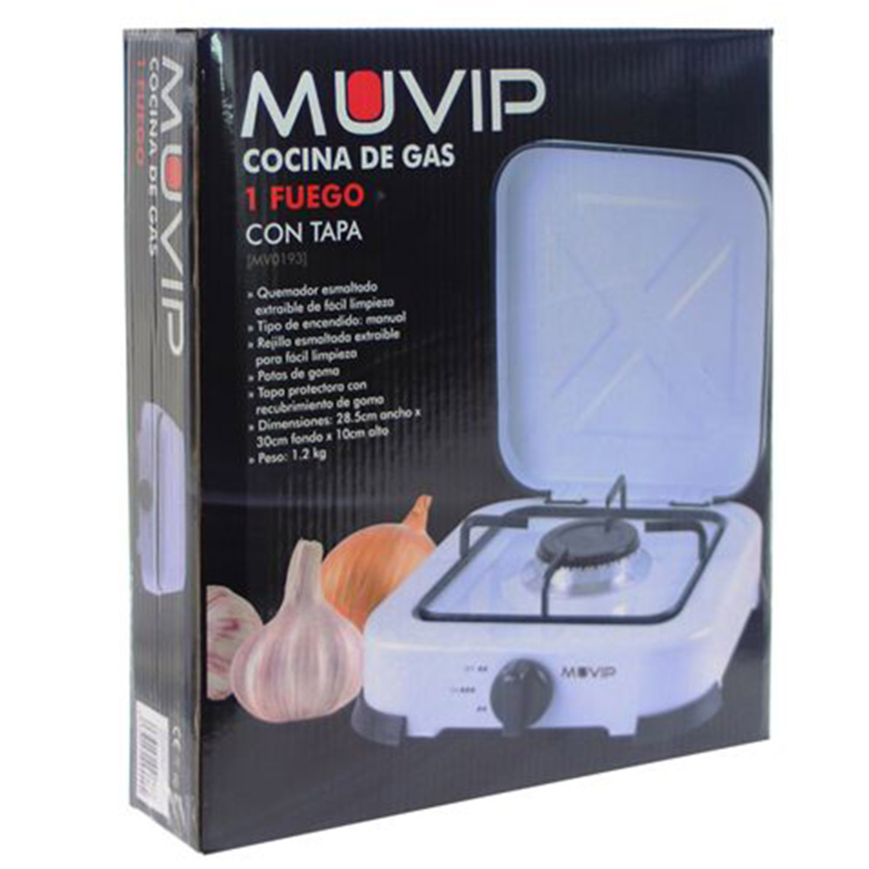Cocina De Gas 1 Fuego Blanca Muvip - Blanco  MKP