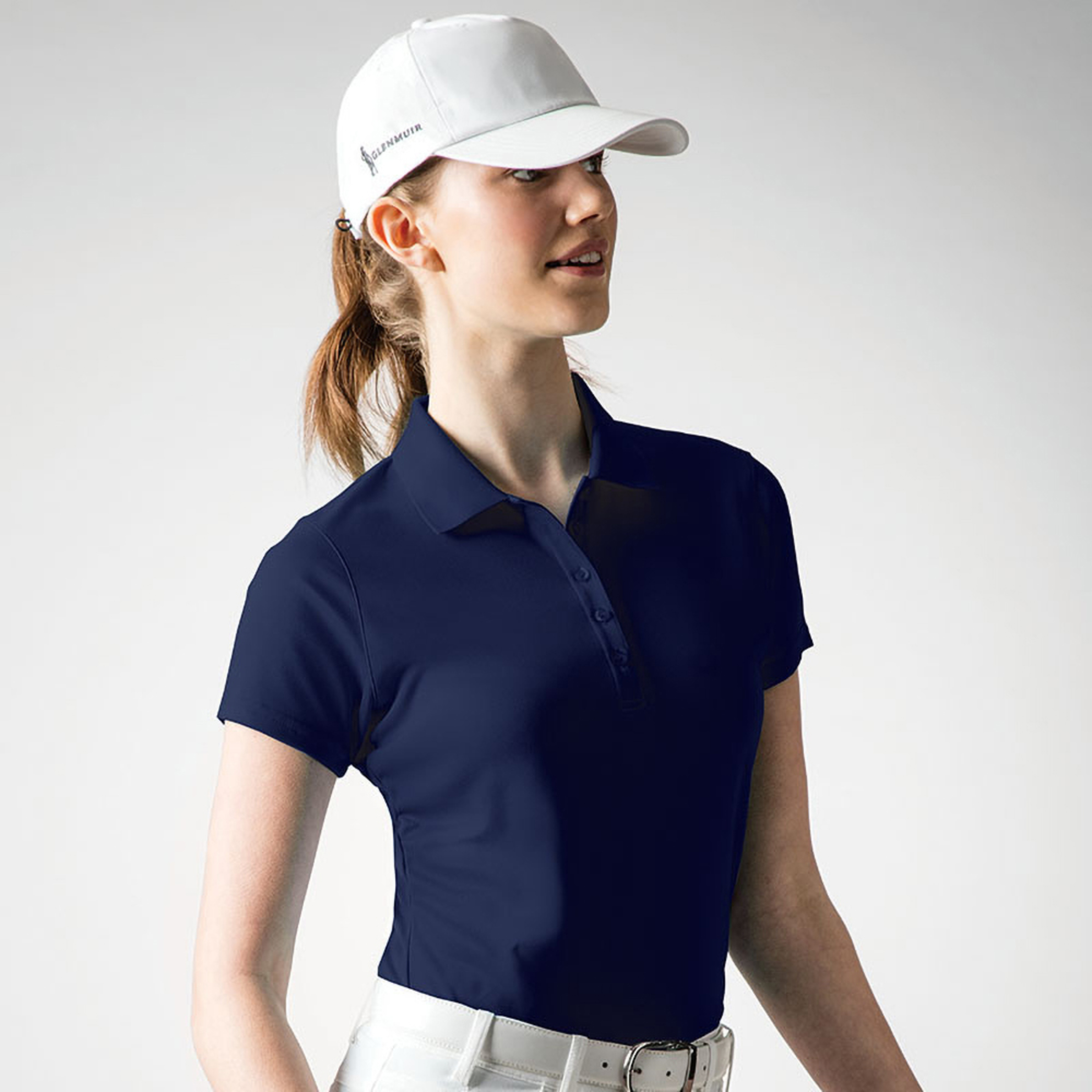 Polo Piqué De Manga Corta Para Mujer Glenmuir (Azul)