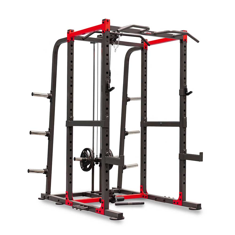 Rack De Musculación Bh Fitness Pulley Cage G520 - negro-rojo - 