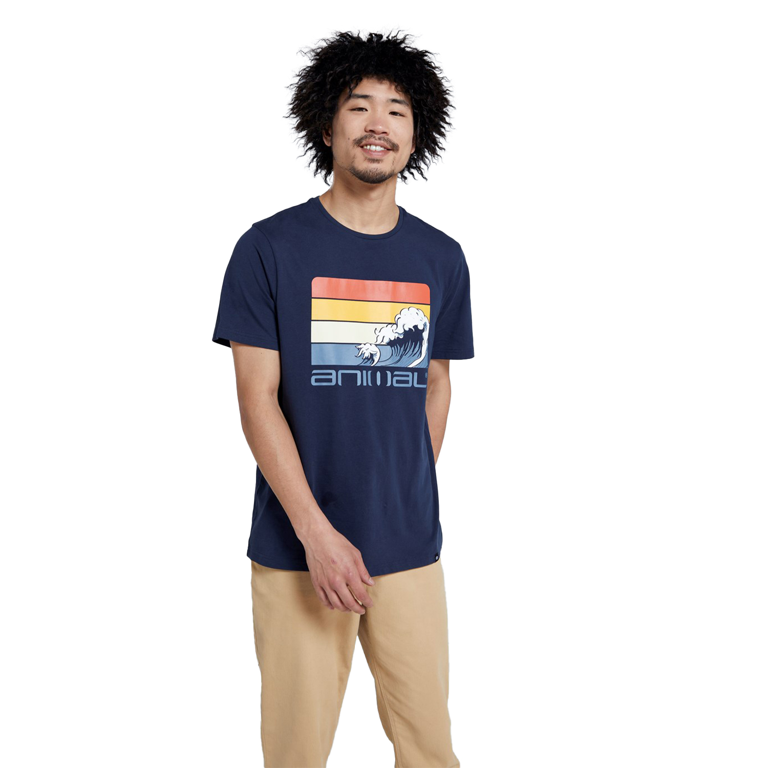 Tshirt Orgânica Wave Para Homem Animal Classico - azul-marino - 